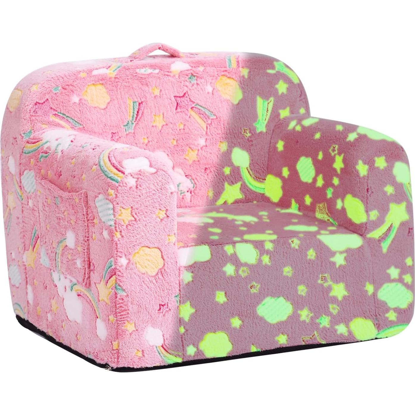 Sofá Tiita Kids Arcoíris Rosa 45.7x63.5 cm para Niños