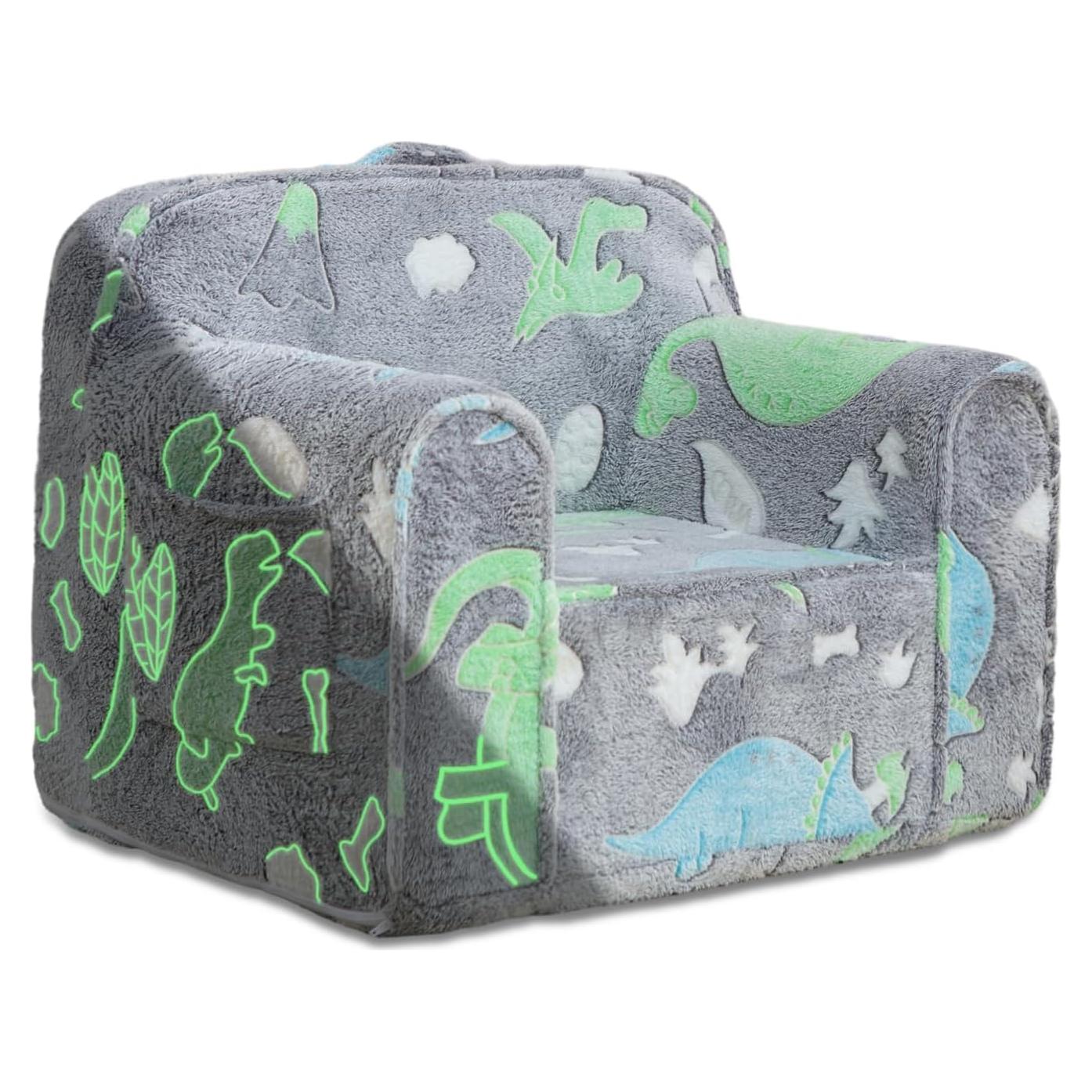 Silla para Niños Kisdsa Dino Brillante con Luz en la Oscuridad