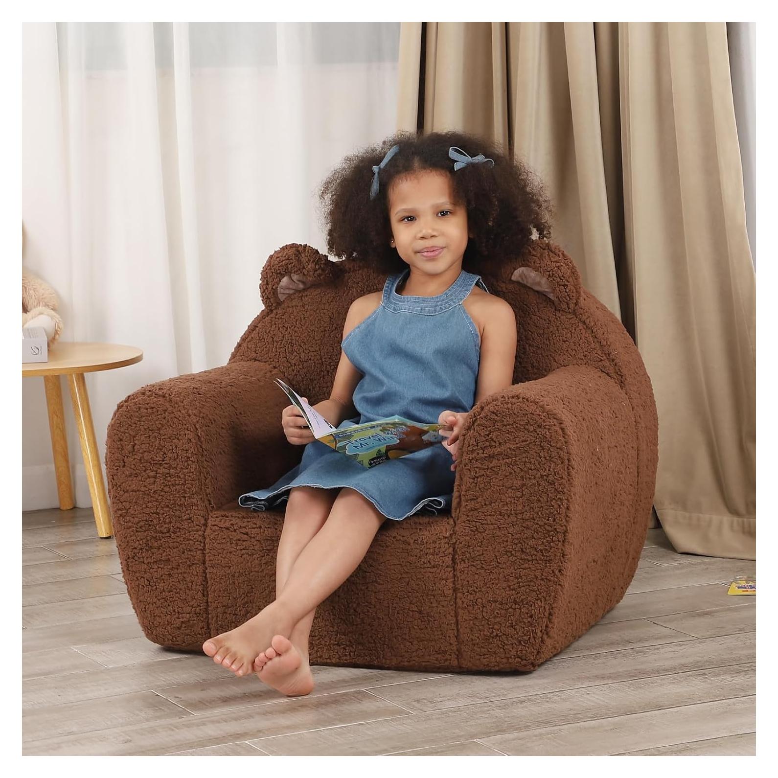 Silla para Niños MOMCAYWEX Osito de Peluche Marrón 38x38 cm