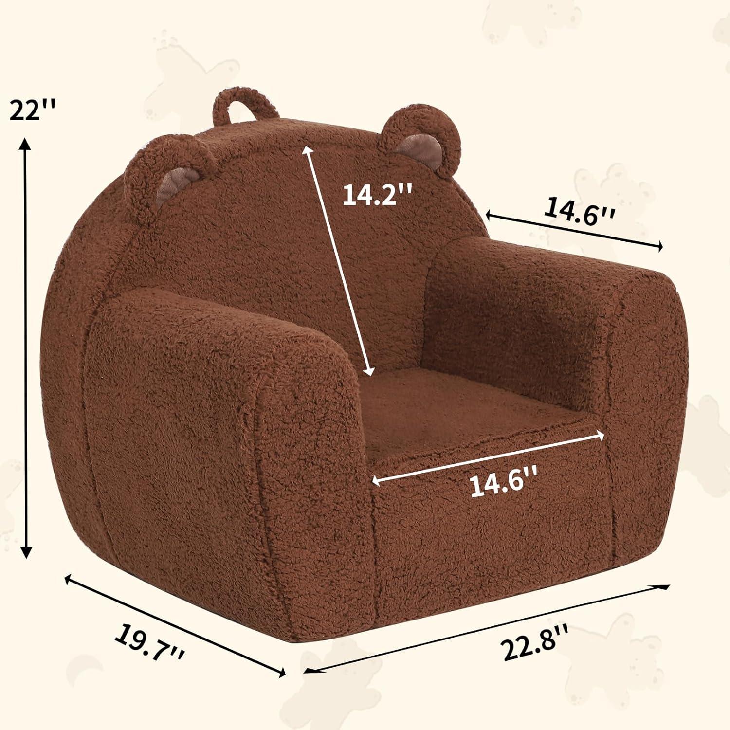 Silla para Niños MOMCAYWEX Osito de Peluche Marrón 38x38 cm