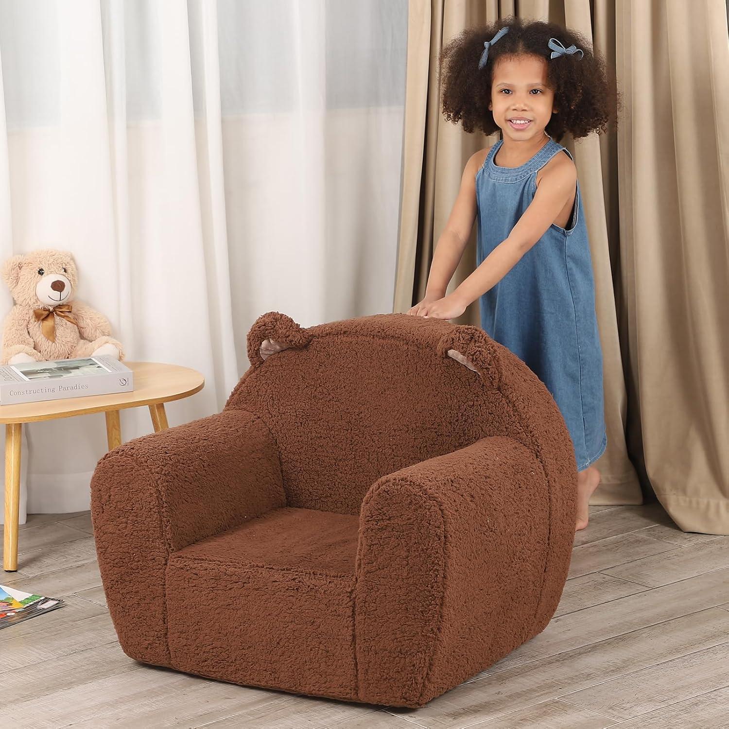 Silla para Niños MOMCAYWEX Osito de Peluche Marrón 38x38 cm