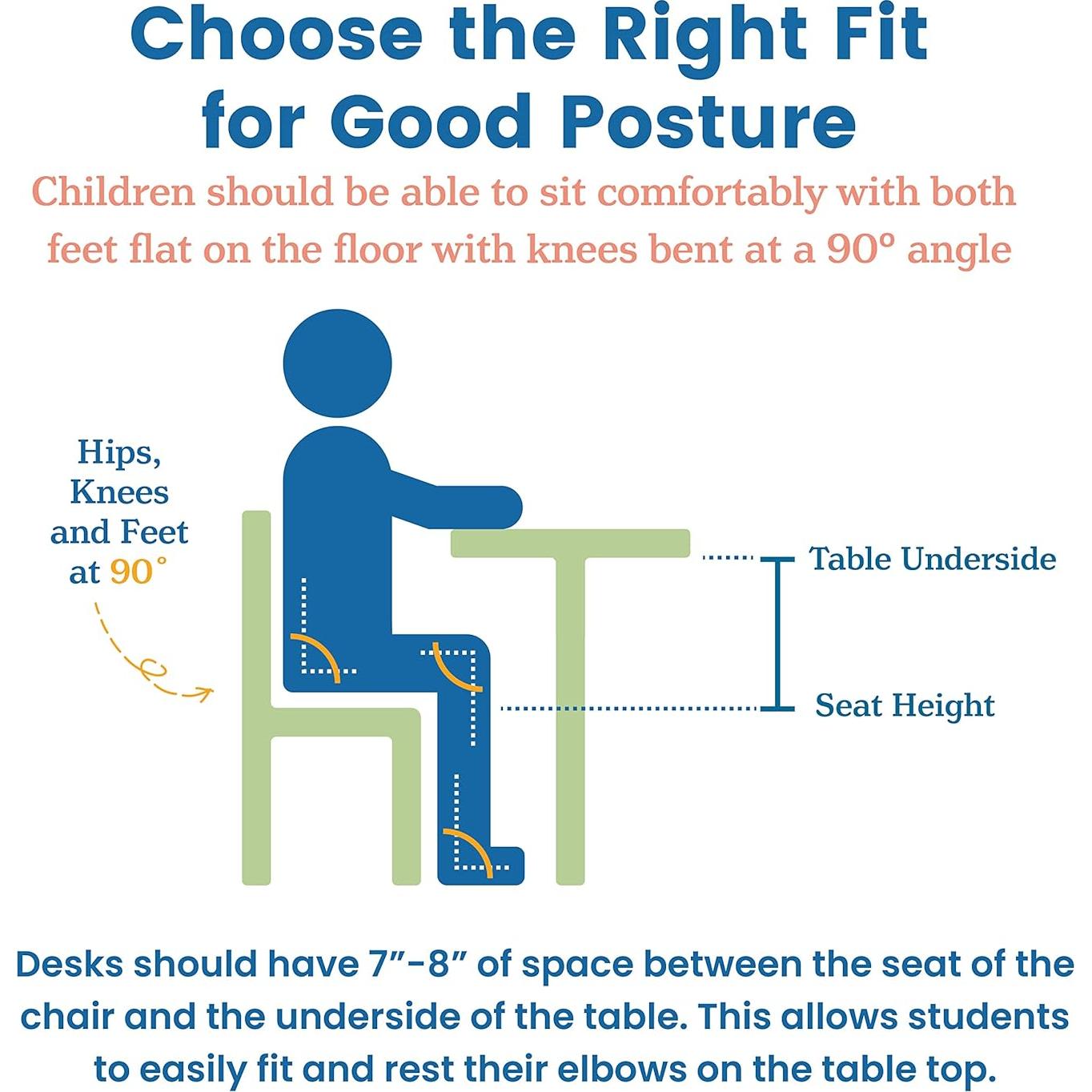Sillas Ajustables para Niños ECR4Kids, Paquete de 2, Gris