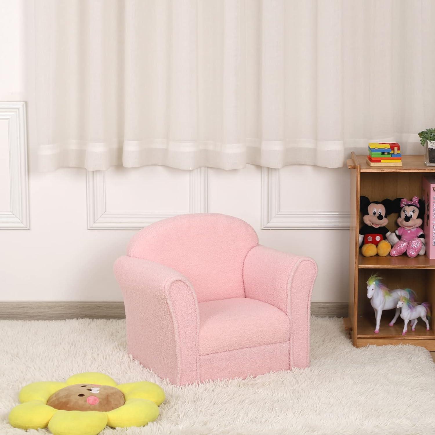 Sofá Infantil AFBKSS&BB Rosa, Madera, 50x39x44cm, Reposabrazos