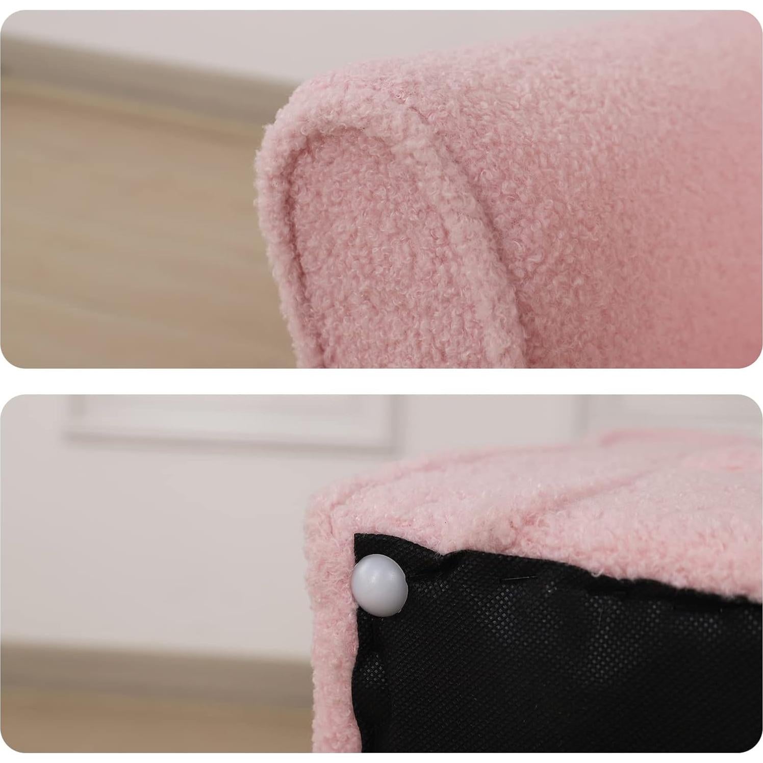 Sofá Infantil AFBKSS&BB Rosa, Madera, 50x39x44cm, Reposabrazos