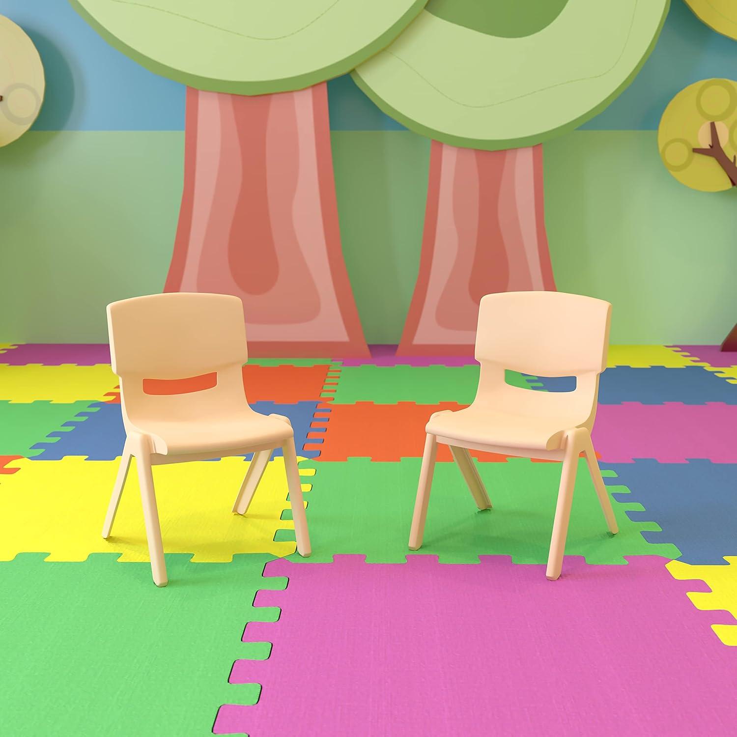 Silla Escolar Apilable EMMA + OLIVER Natural 27.31 cm Asiento