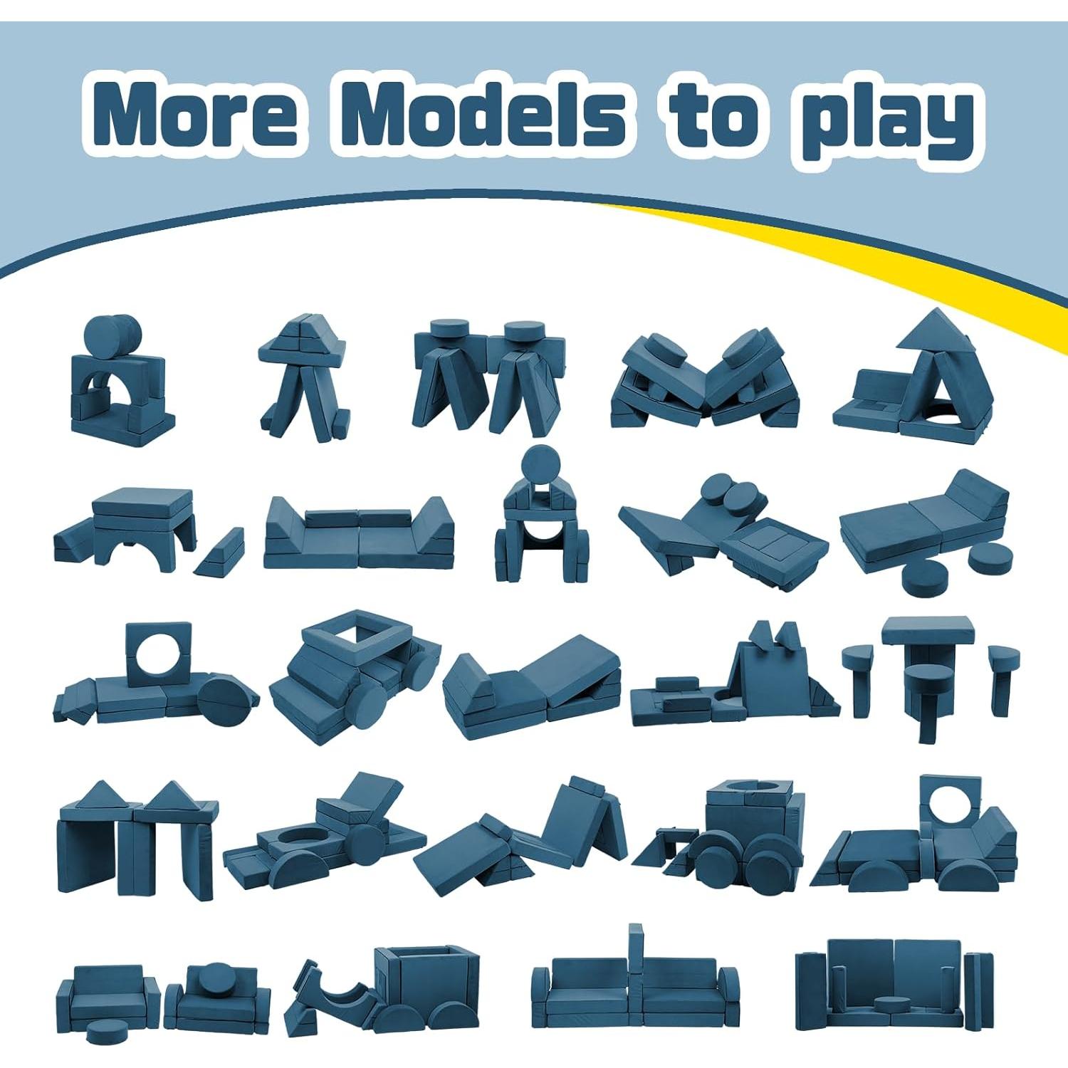 Sofá Modular Infantil Erament 22pcs Espuma Alta Densidad