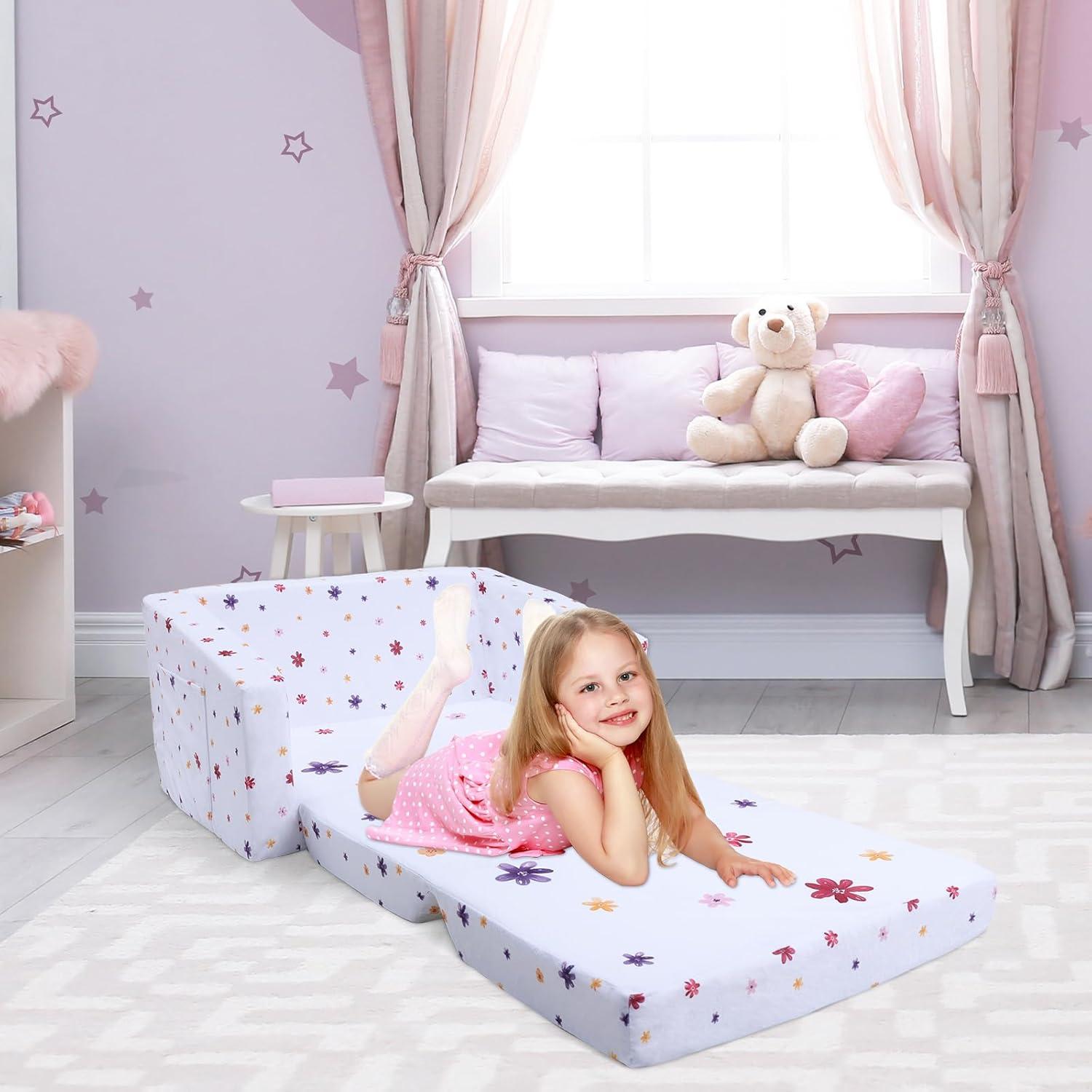 Sofá Convertible Arcoíris Decalsweet 2 en 1 para Niños