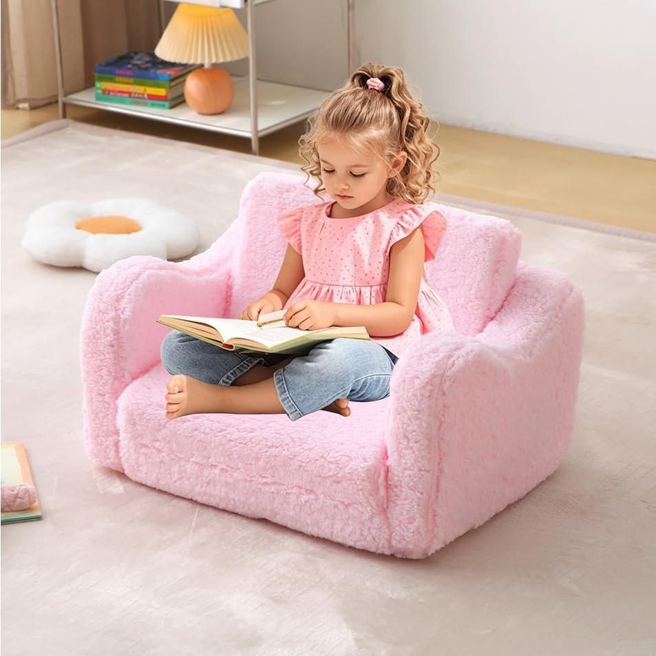 Sofá Convertible para Niños MAMAJOVE Rosa 60x43cm