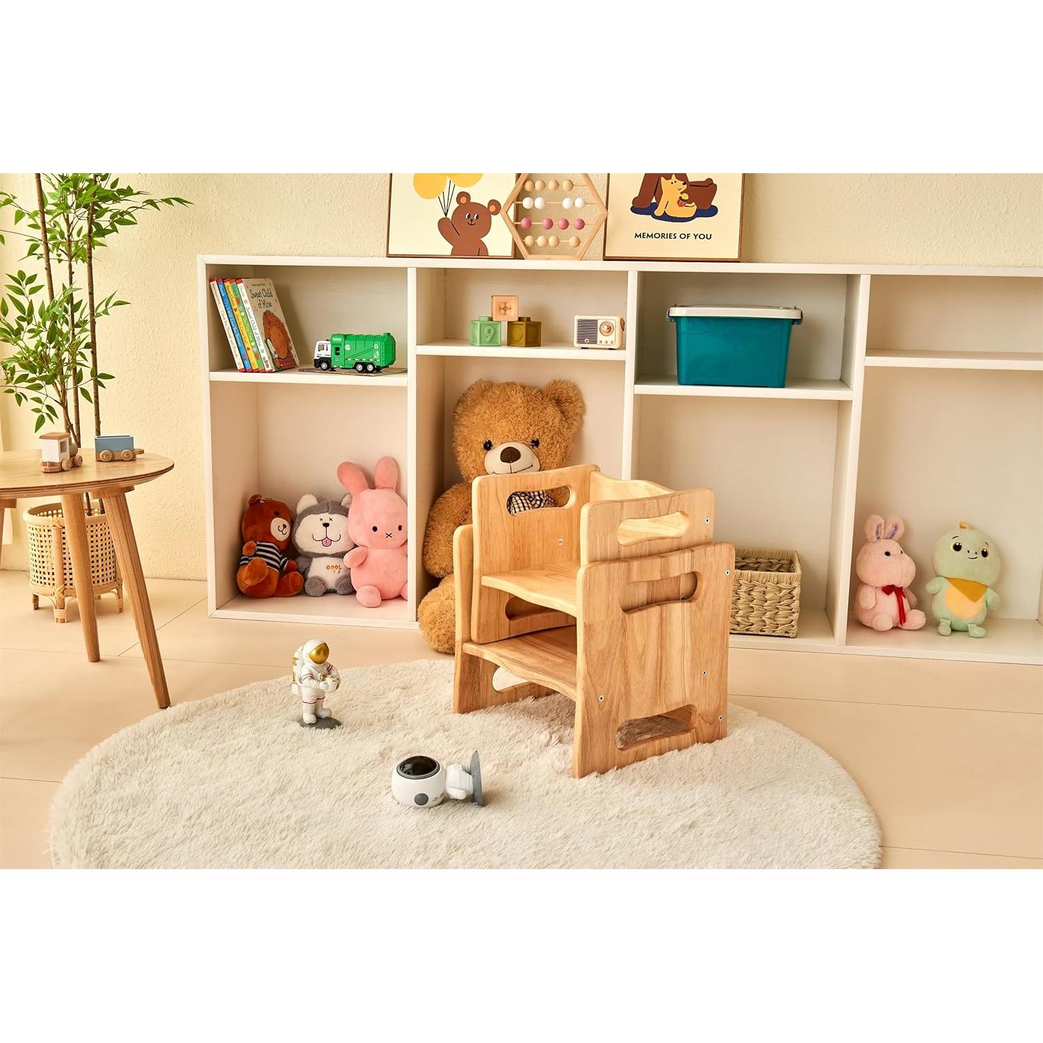 Conjunto Mesa y Silla Montessori Natural 1-3 Años