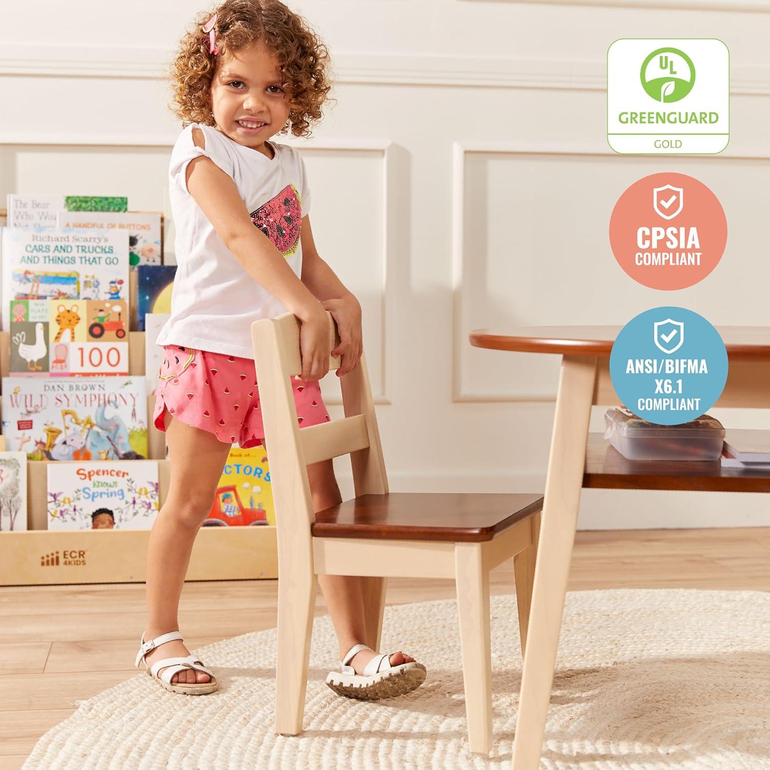 Sillas Escondite ECR4Kids de Madera para Niños - Paquete de 2