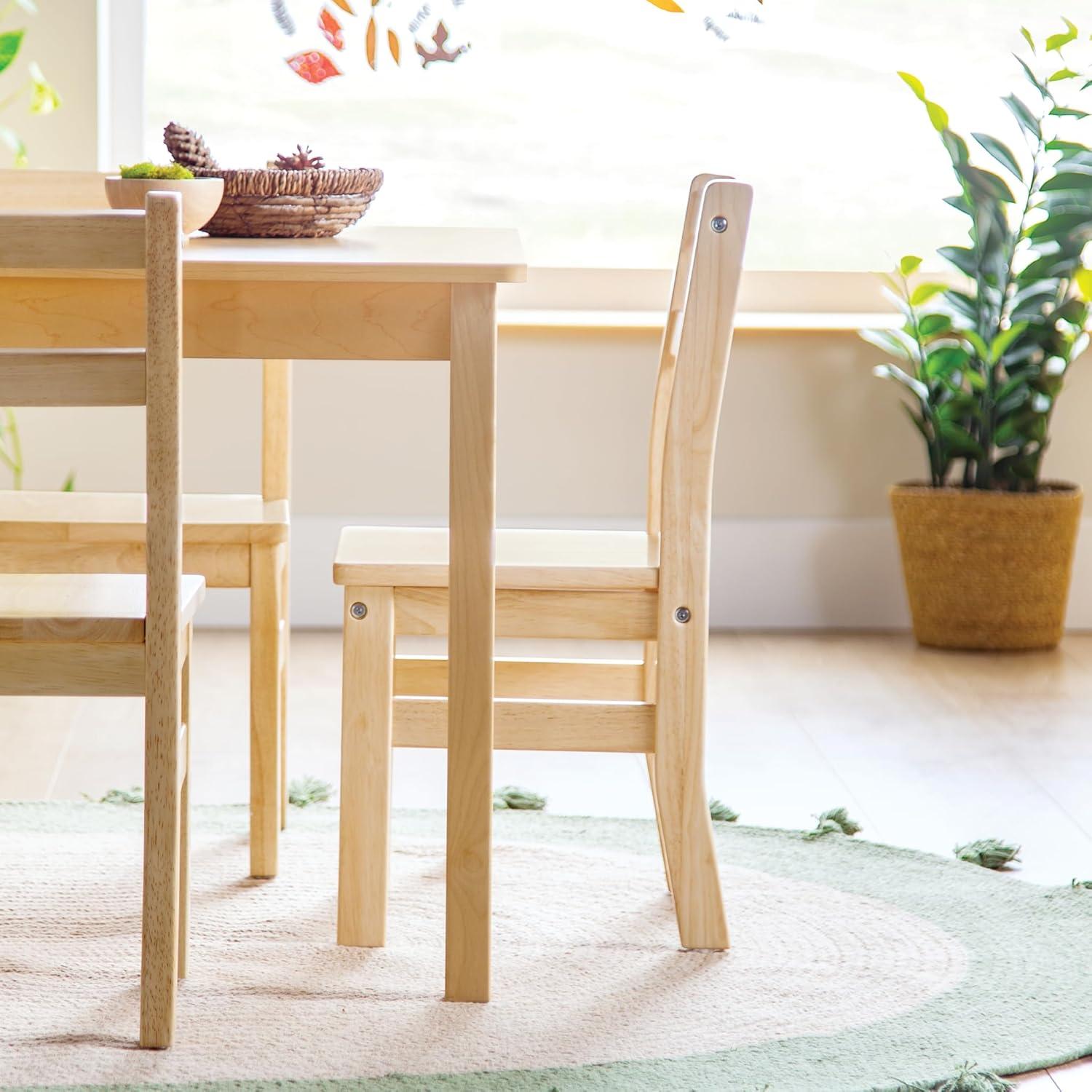 Conjunto de 2 Sillas de Madera GuíaCraft para Niños 3-5 Años