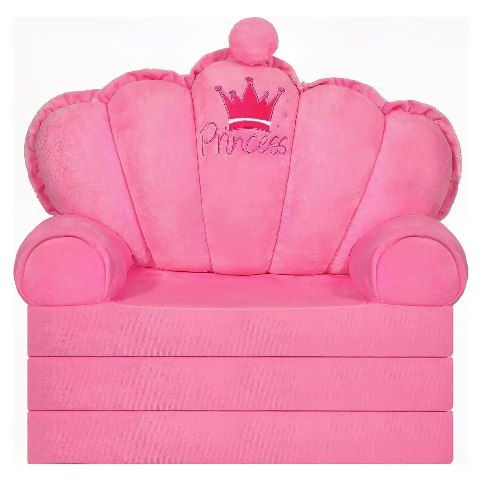 Sofá Cama Plegable para Niños Rosa Harhoers 1-5 Años