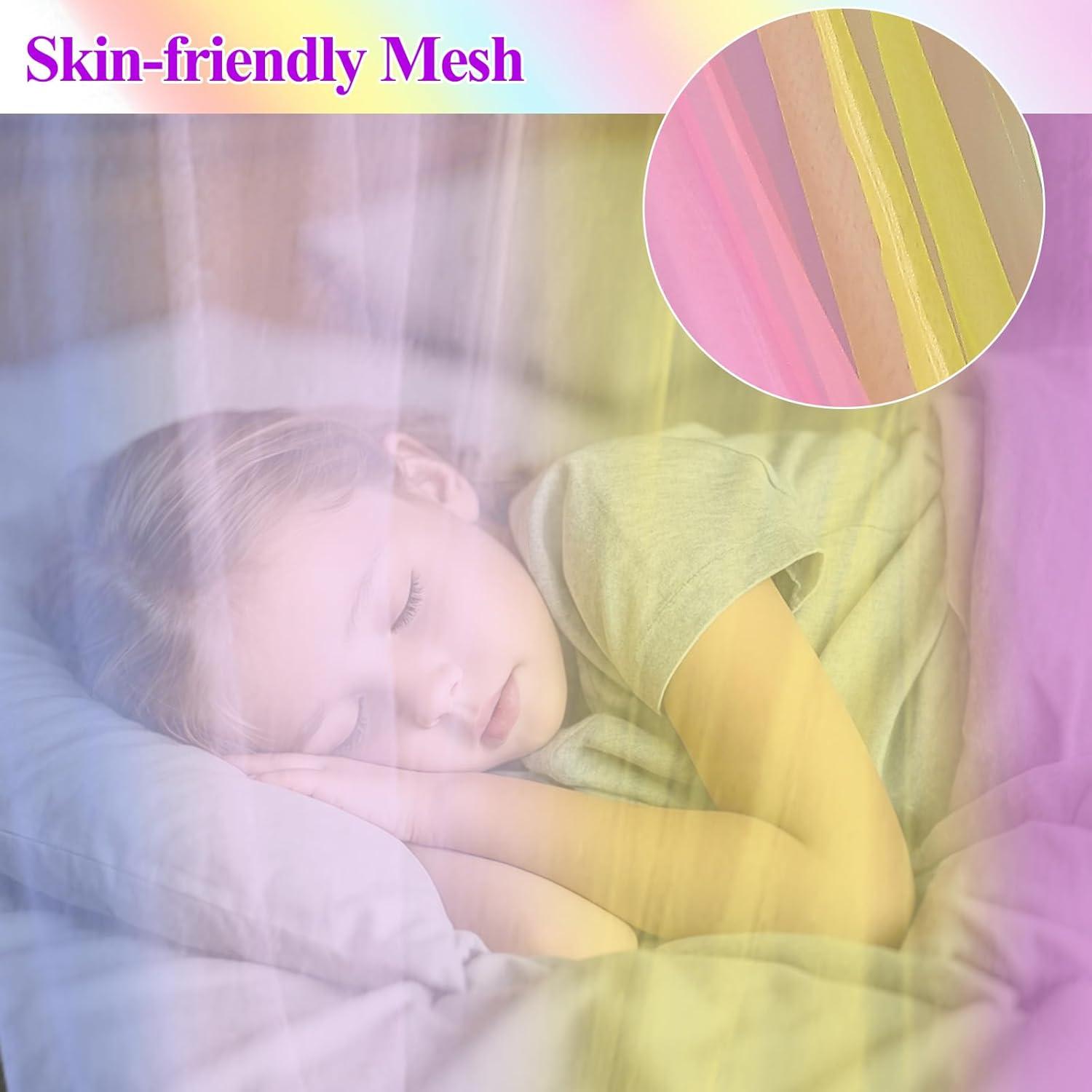 Dosel de Cama Arcoíris Lovelite con Luces LED para Niñas