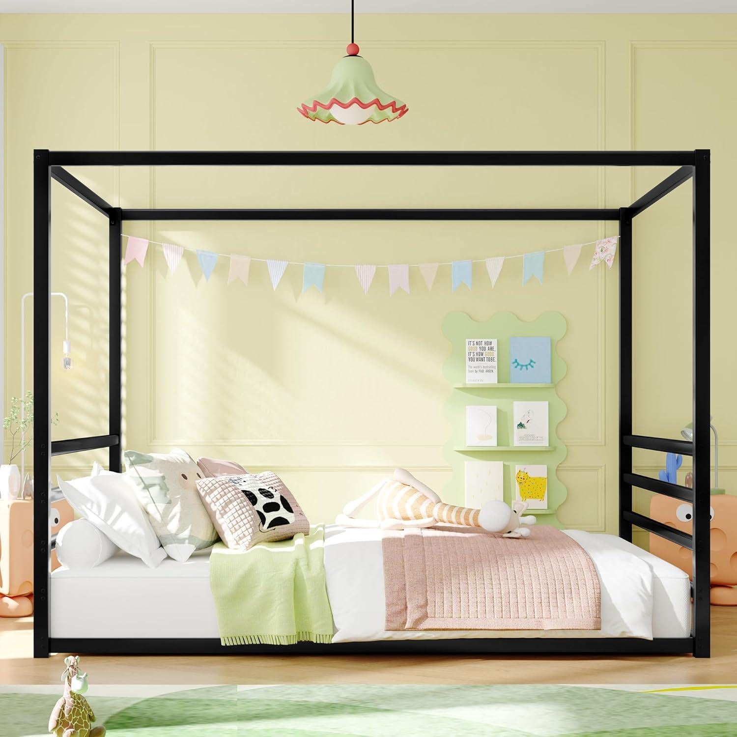 Estructura de Cama Montessori Queen Klwenas Maec Negra