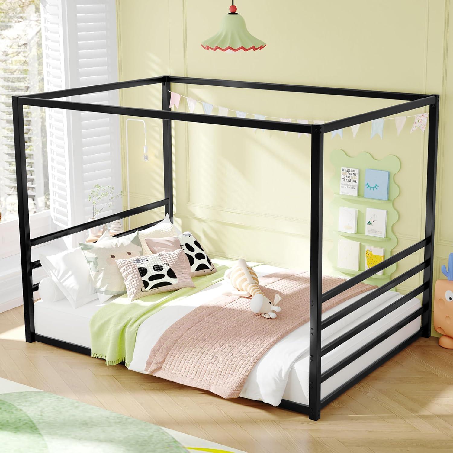 Estructura de Cama Montessori Queen Klwenas Maec Negra