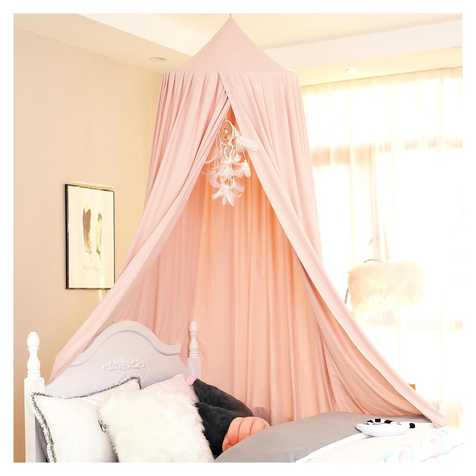 Dosel Extra Grande Rosa Coral para Niños - Bloqueo de Luz