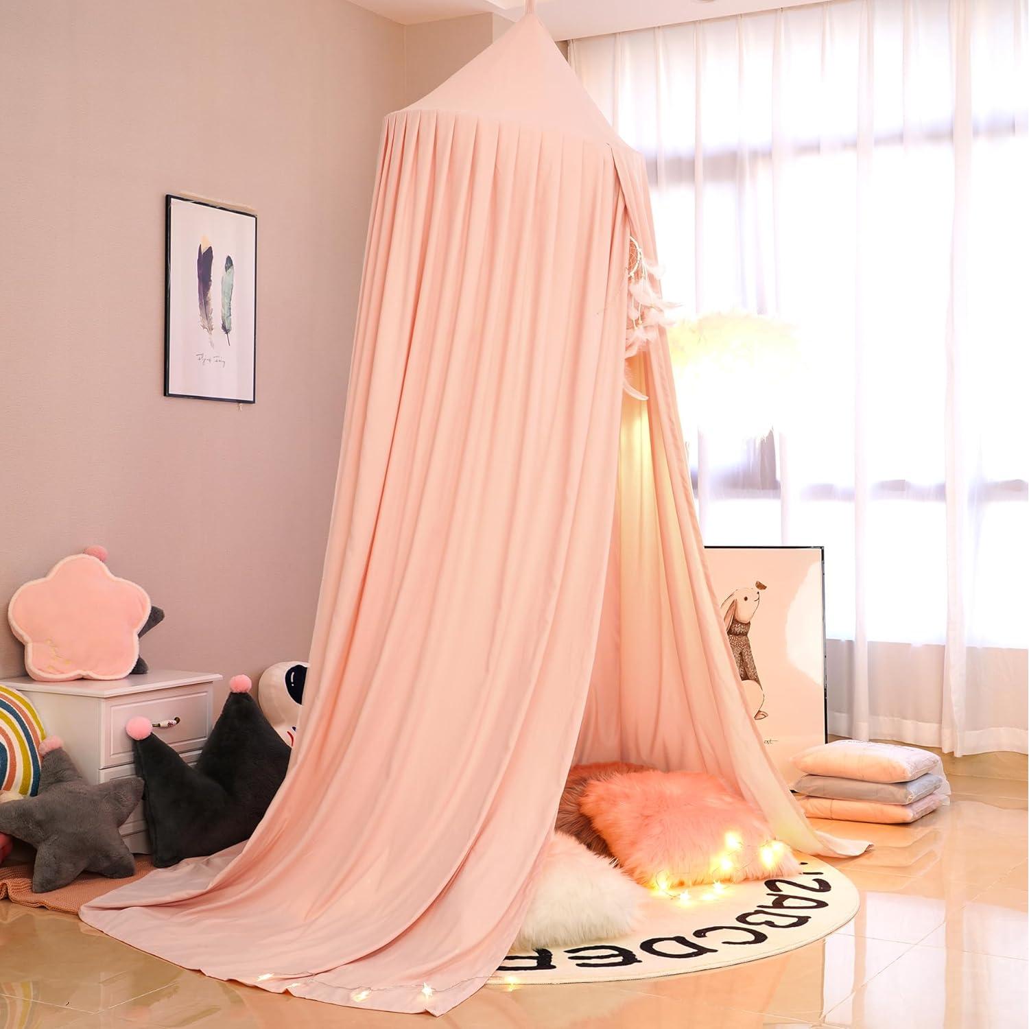 Dosel Extra Grande Rosa Coral para Niños - Bloqueo de Luz