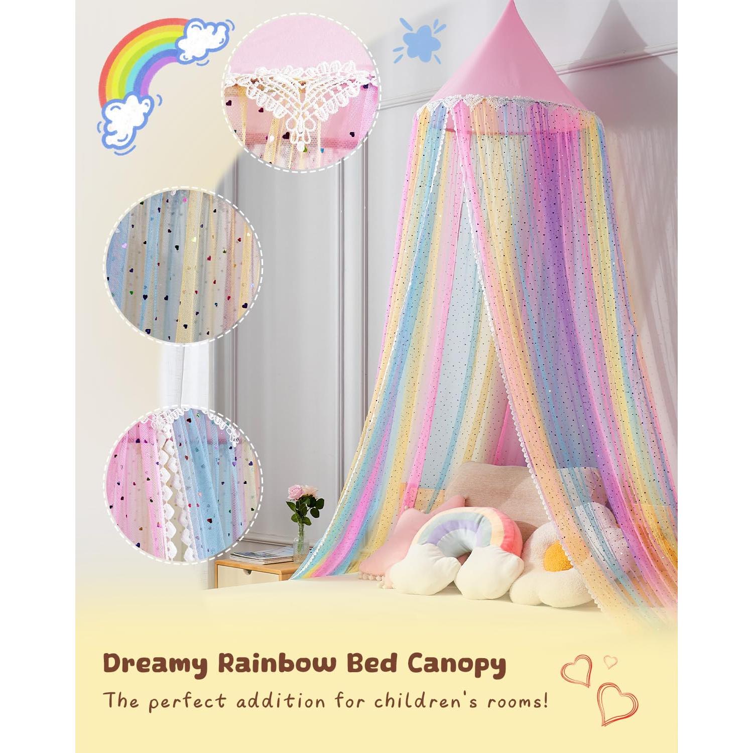 Dosel Arcoíris WEEKAN para Cama Infantil 175x60 cm