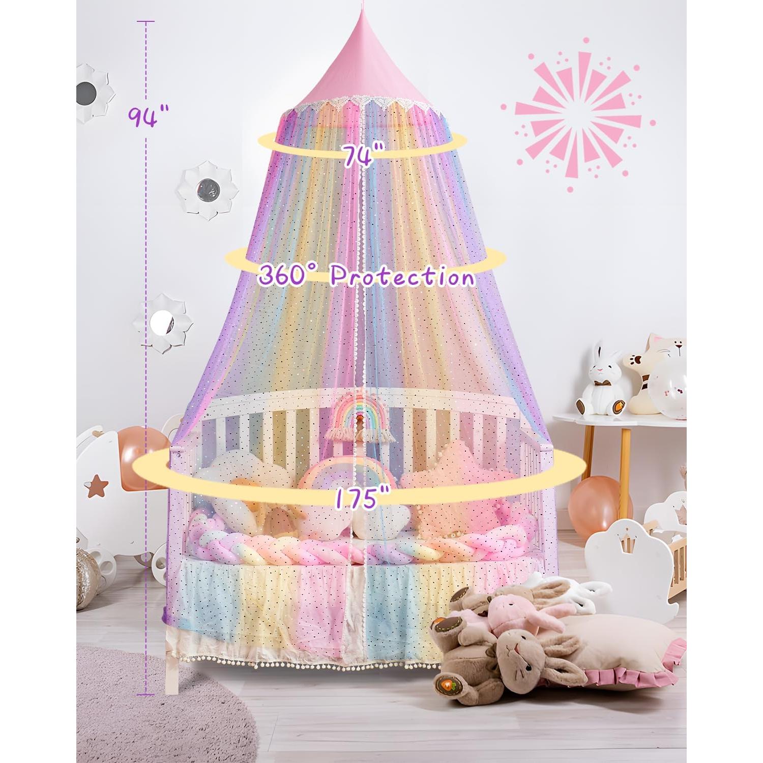 Dosel Arcoíris WEEKAN para Cama Infantil 175x60 cm