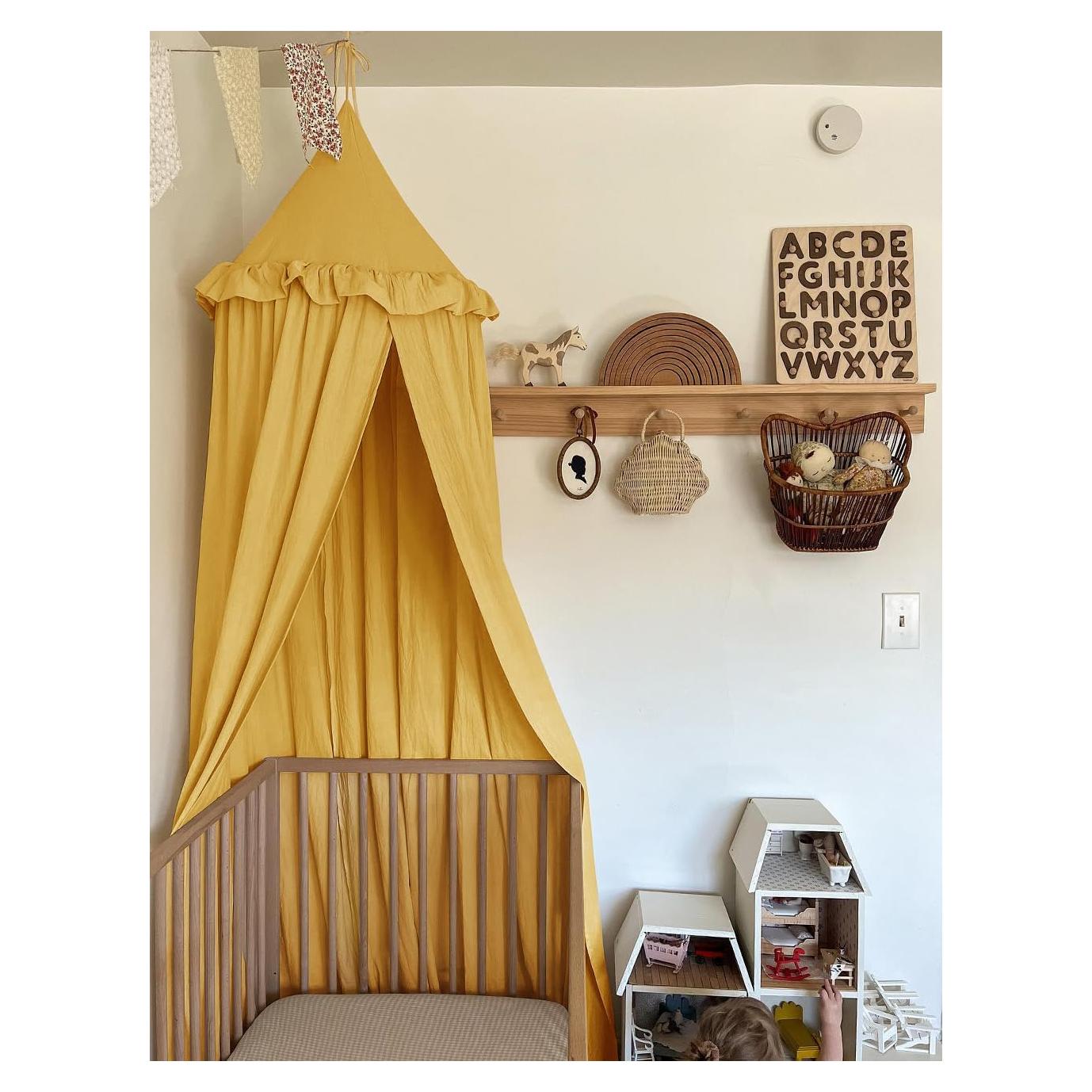 Dosel para Cama Infantil JIKAL de Algodón 241 cm con Volantes