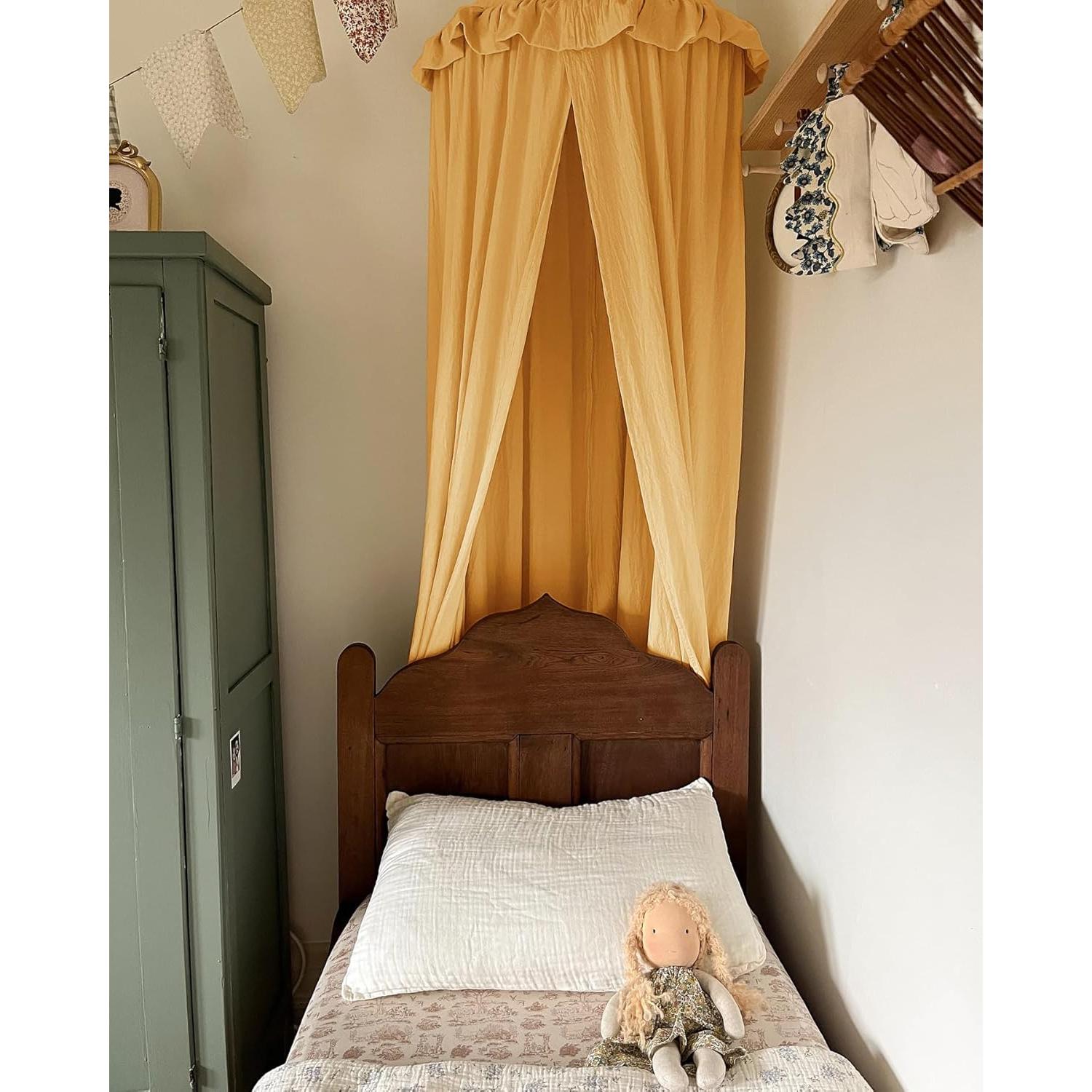 Dosel para Cama Infantil JIKAL de Algodón 241 cm con Volantes