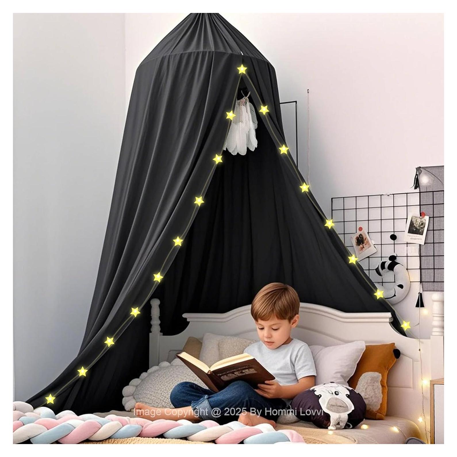 Dosel Negro para Niños Hommi Lovvi con Luces LED 280cm