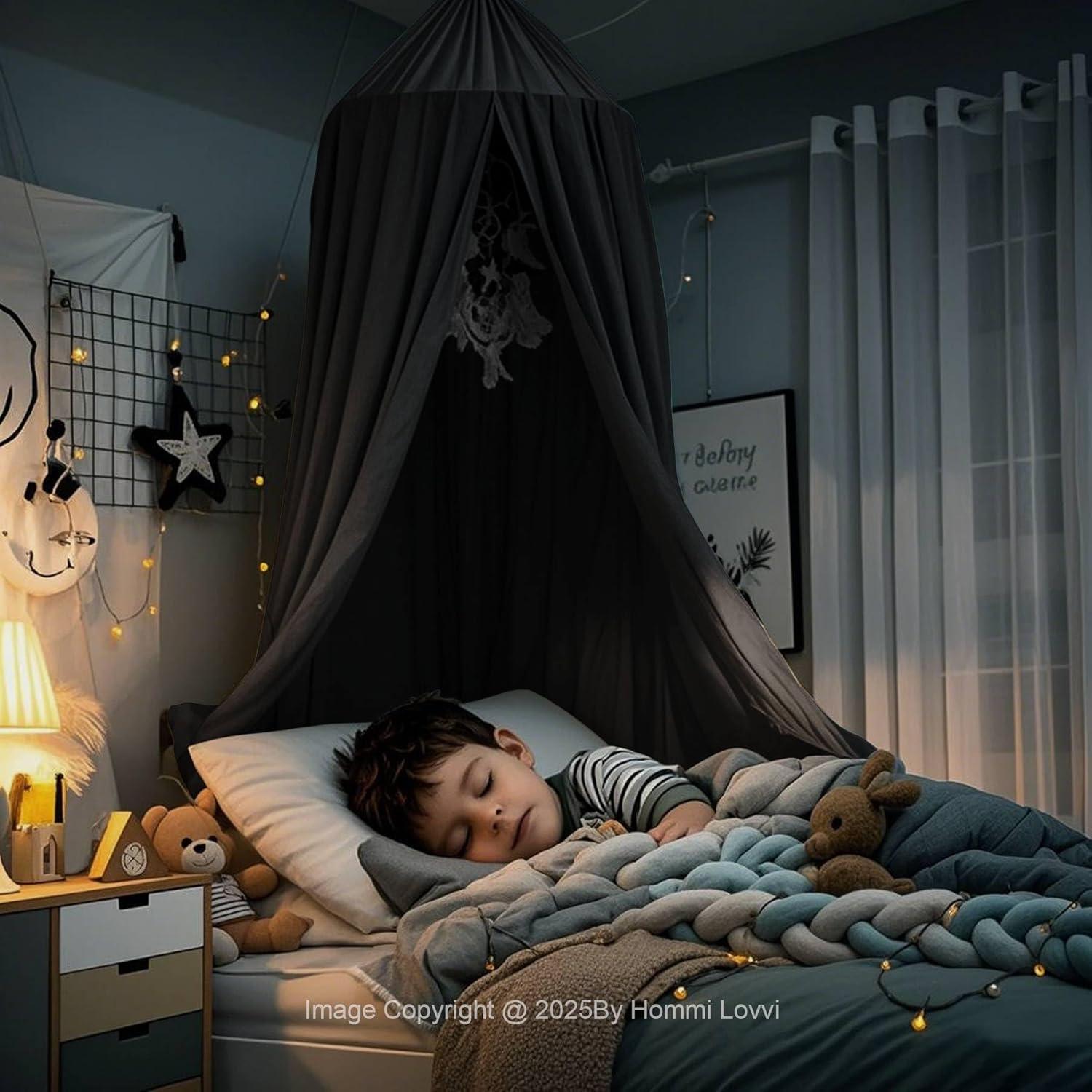 Dosel Negro para Niños Hommi Lovvi con Luces LED 280cm
