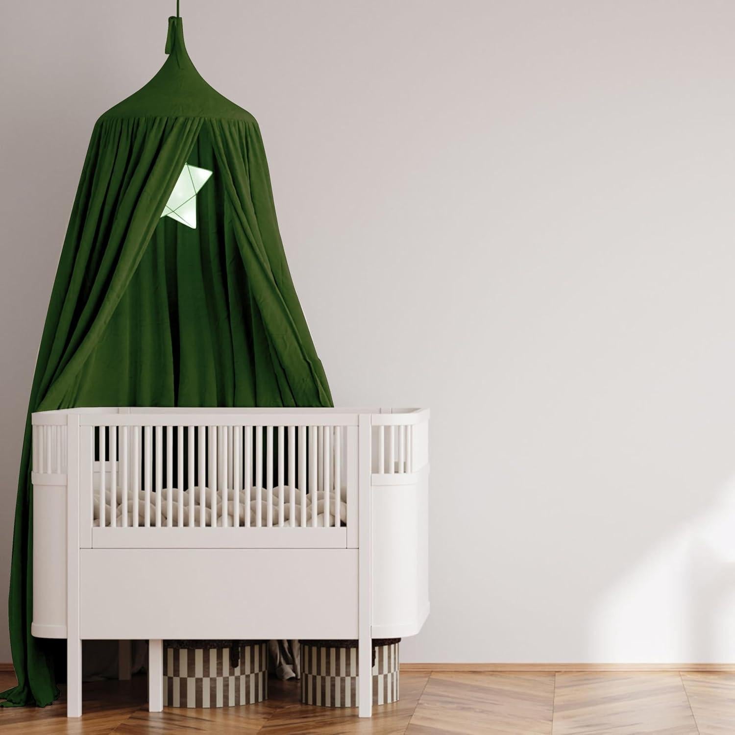 Dosel de Cama Verde para Bebé - Cortinas Antimosquitos 400 cm