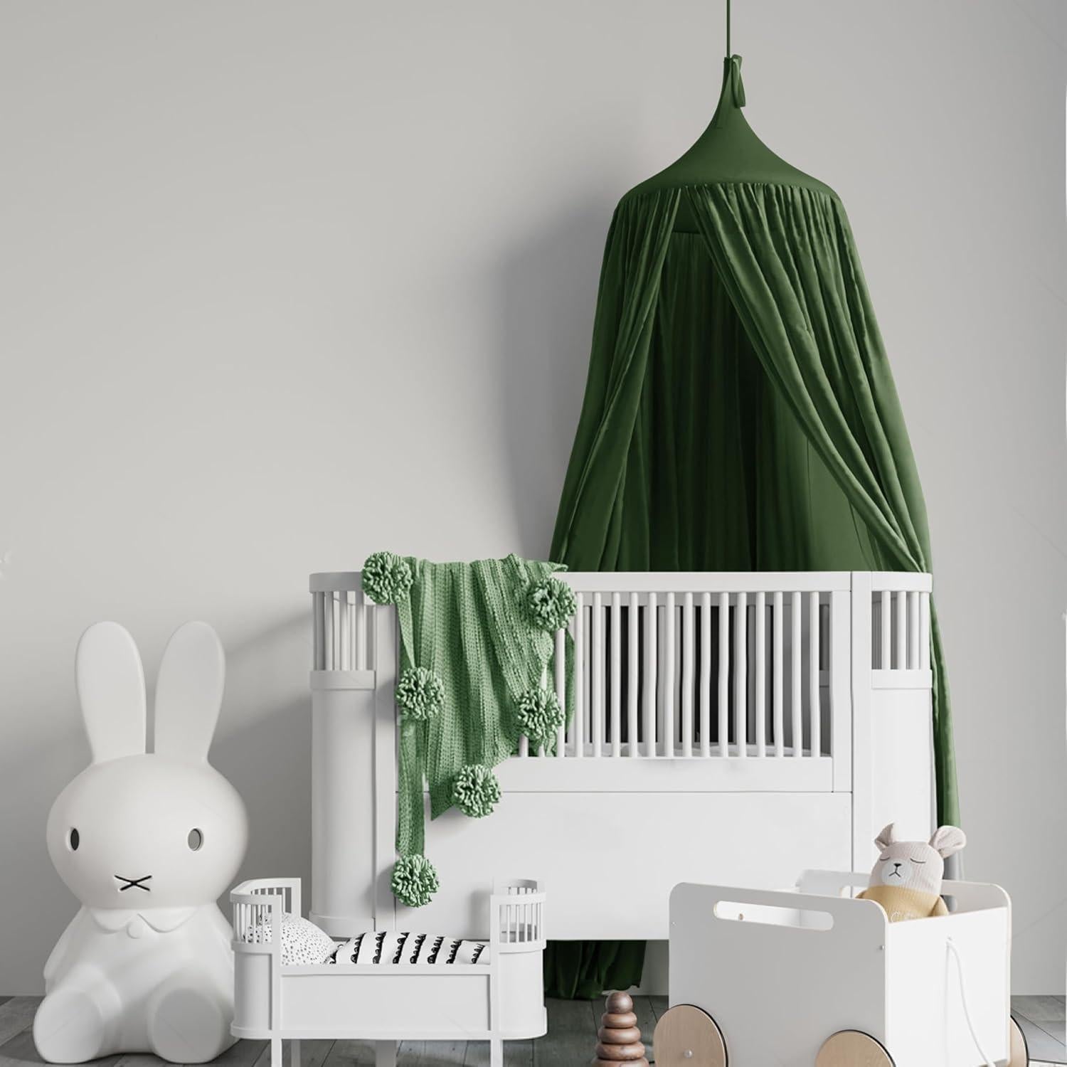 Dosel de Cama Verde para Bebé - Cortinas Antimosquitos 400 cm