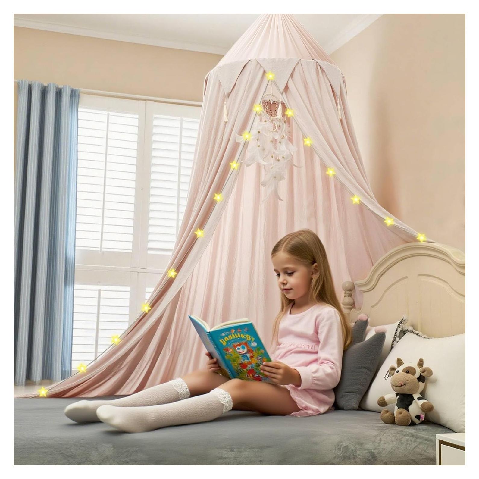 Dosel de Cama Princesa Hommi Lovvi Rosa Claro 280cm