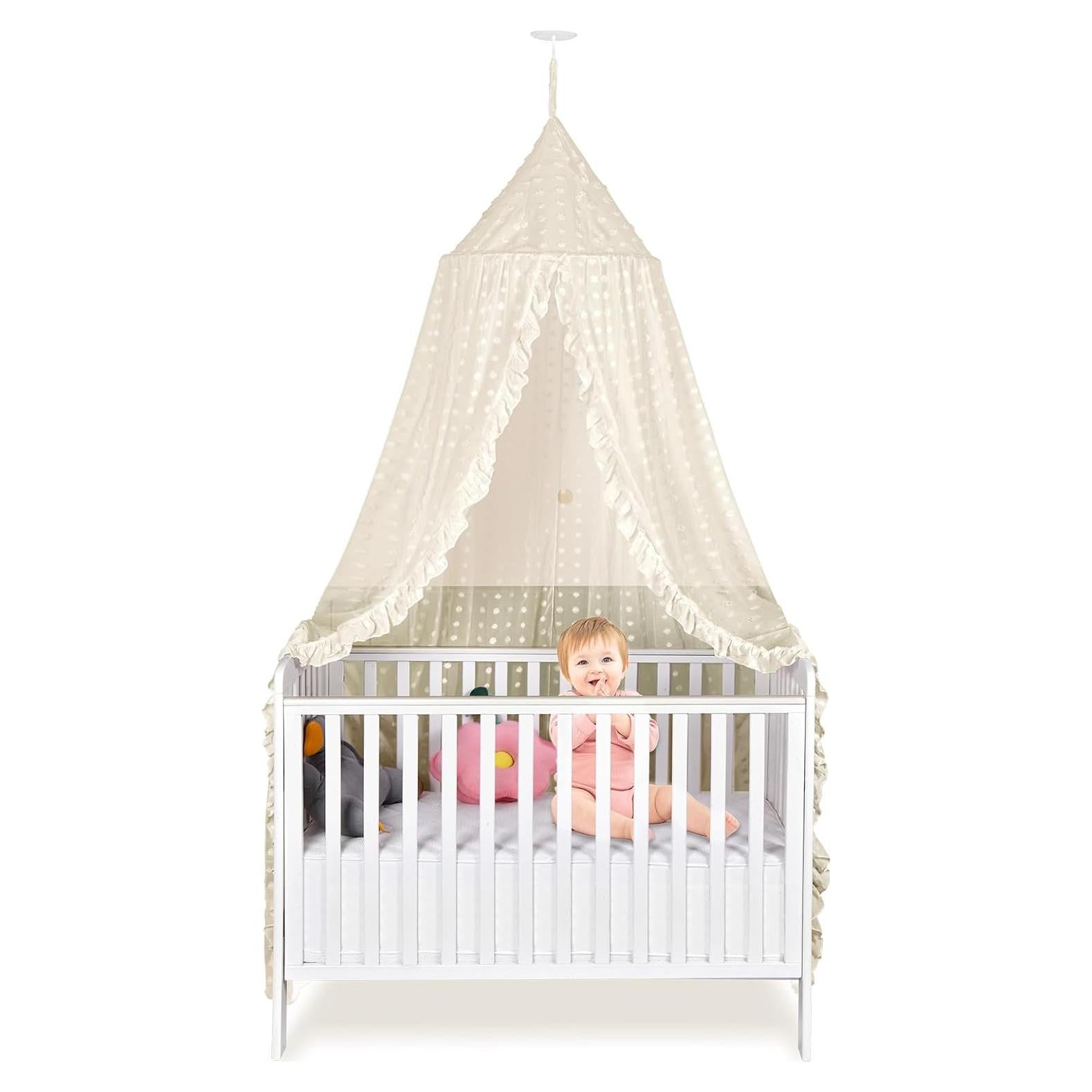 Dosel de Cuna Beige Jiangcha - Red Mosquitera 240 cm