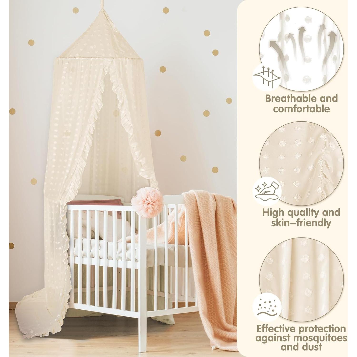 Dosel de Cuna Beige Jiangcha - Red Mosquitera 240 cm