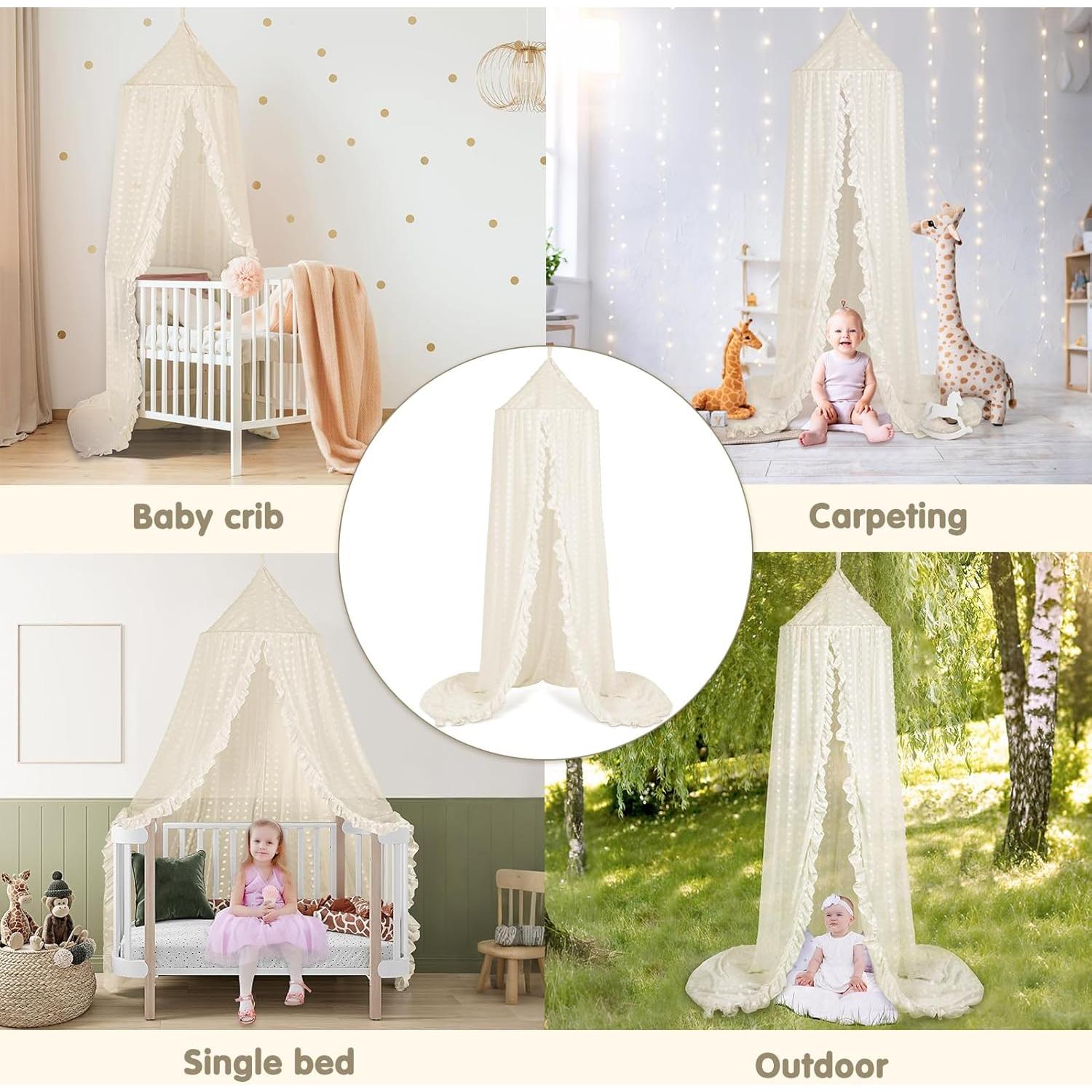 Dosel de Cuna Beige Jiangcha - Red Mosquitera 240 cm