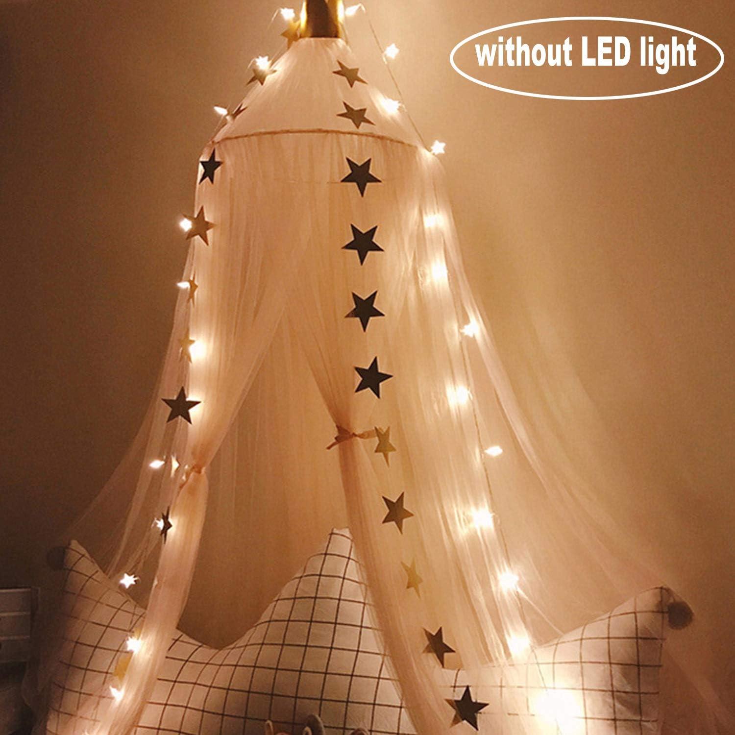 Dosel de Cama Jolitac Rosa Redondo con Encaje y Mosquitero