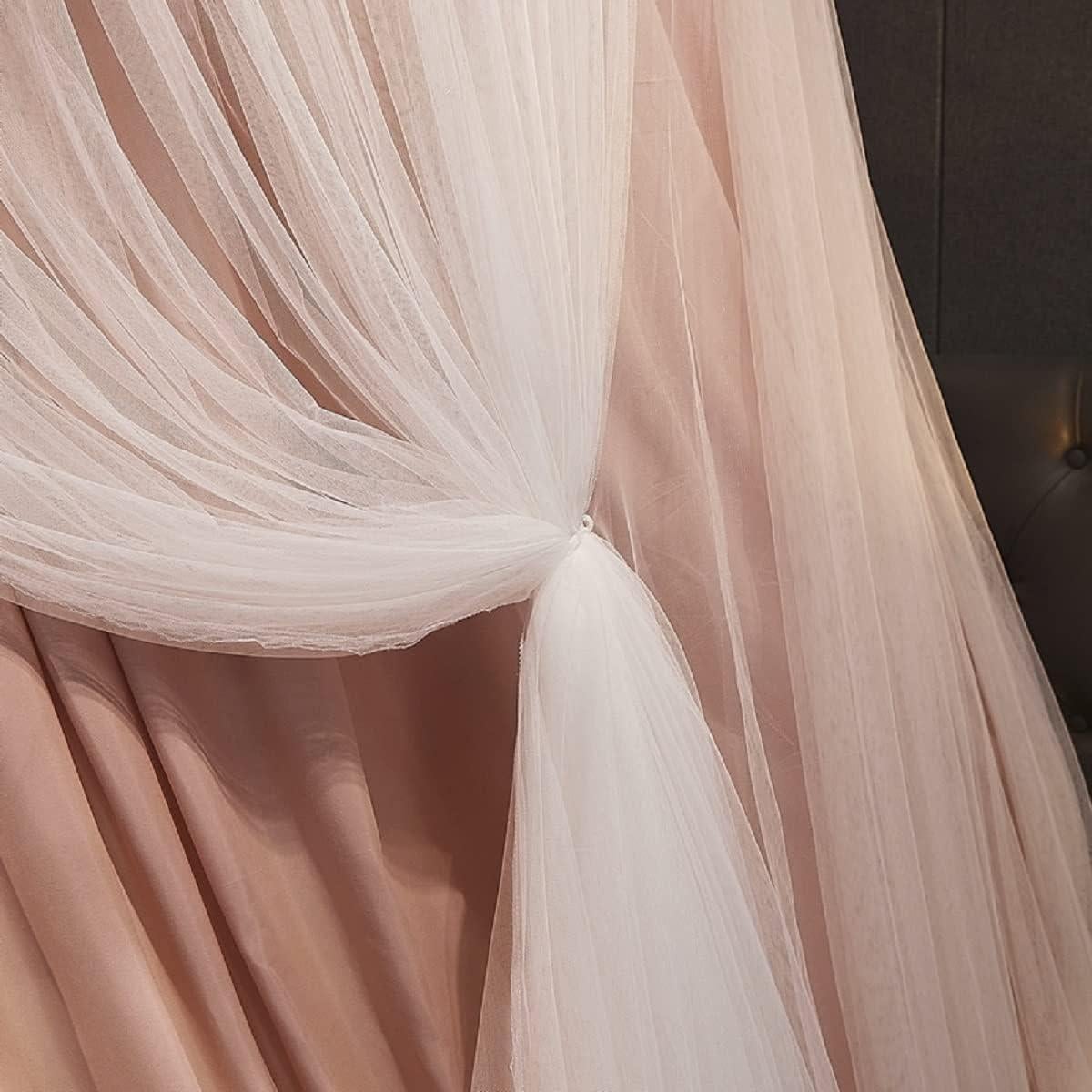 Dosel de Cama Kertnic Rosa para Niñas y Adultos - Doble Capa