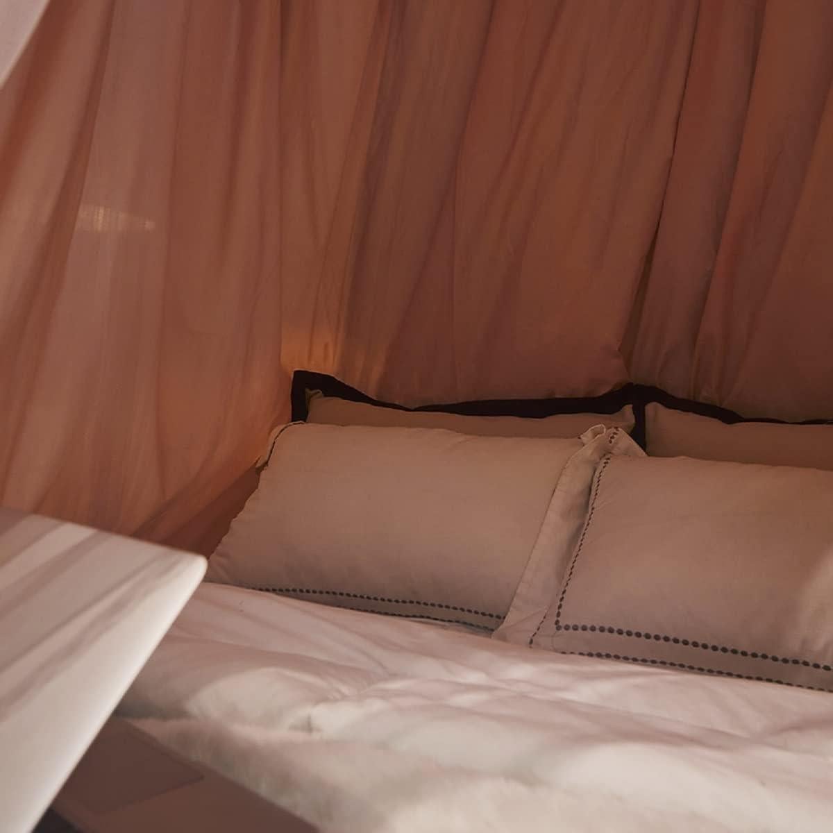 Dosel de Cama Kertnic Rosa para Niñas y Adultos - Doble Capa