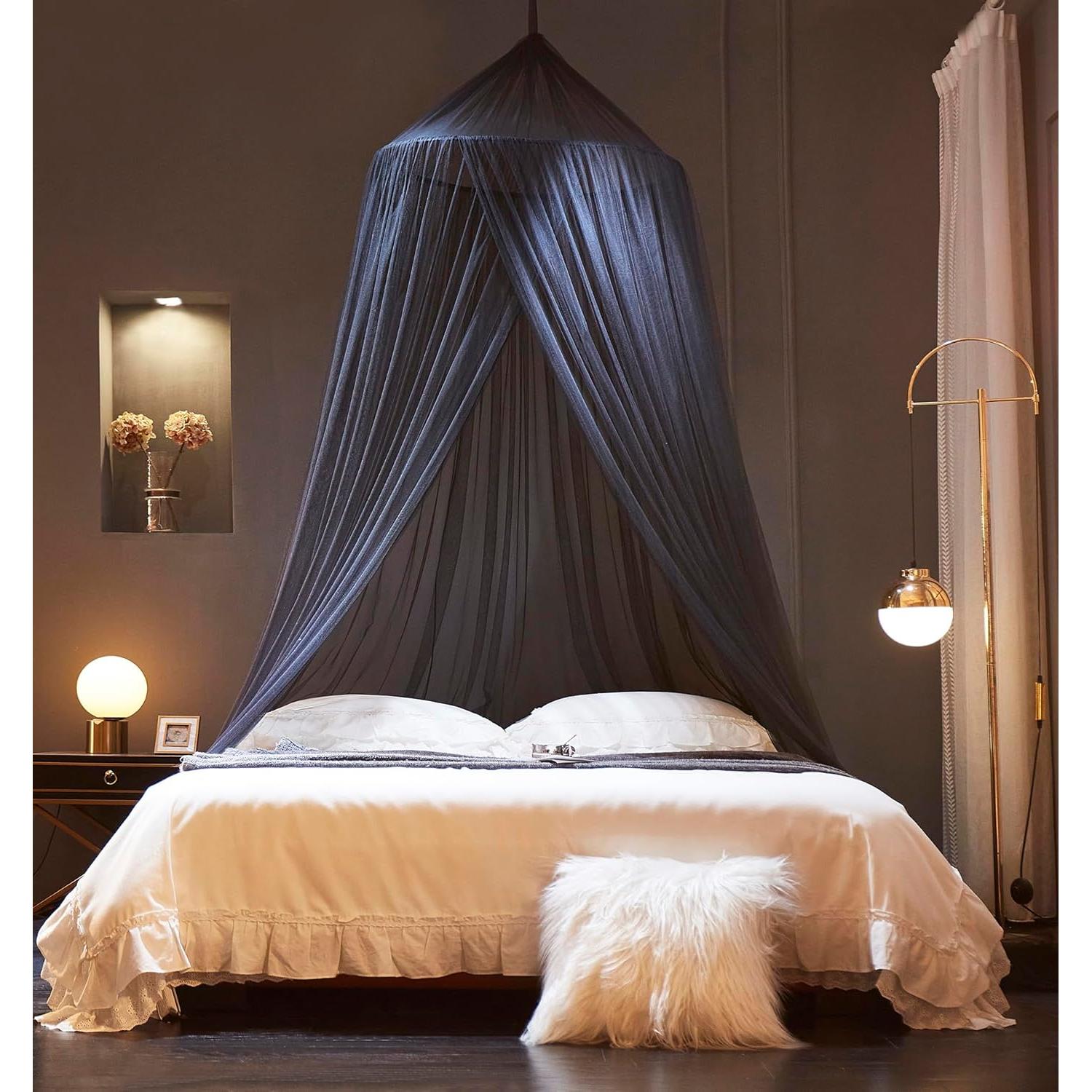 Mosquitera de Cama Mengersi, Cortina de Dosel Redonda 228.6 cm