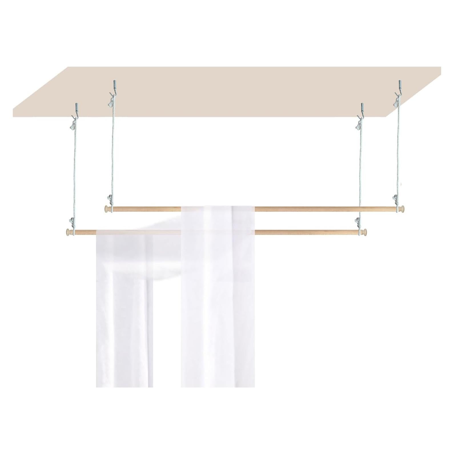 Estructura de Cama con Dosel Beyeutao 160 cm Madera Sólida