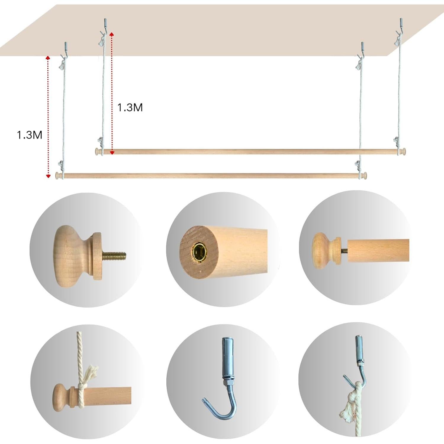 Estructura de Cama con Dosel Beyeutao 160 cm Madera Sólida