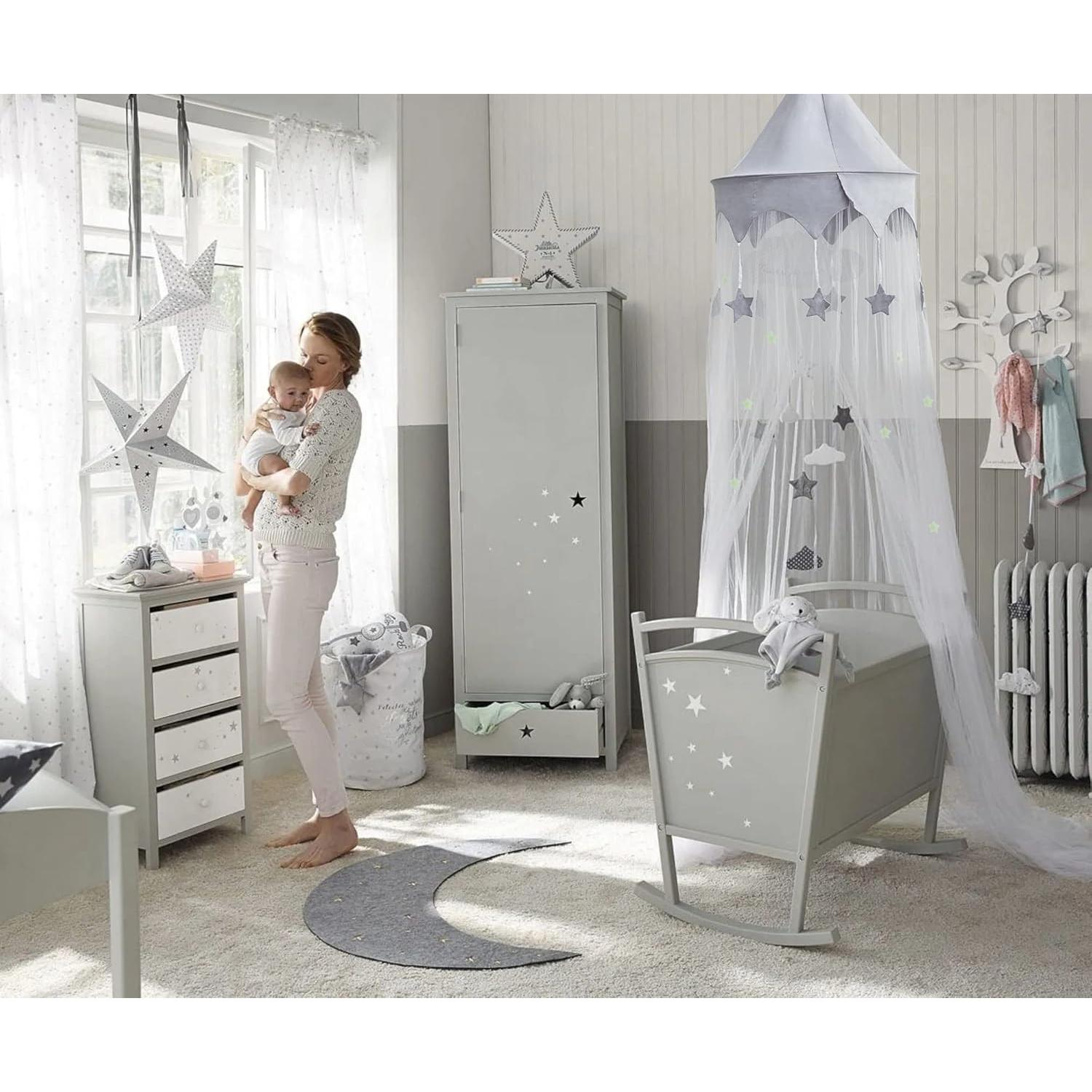 Dosel para Cama de Niños LOAOL con Estrellas 241 cm