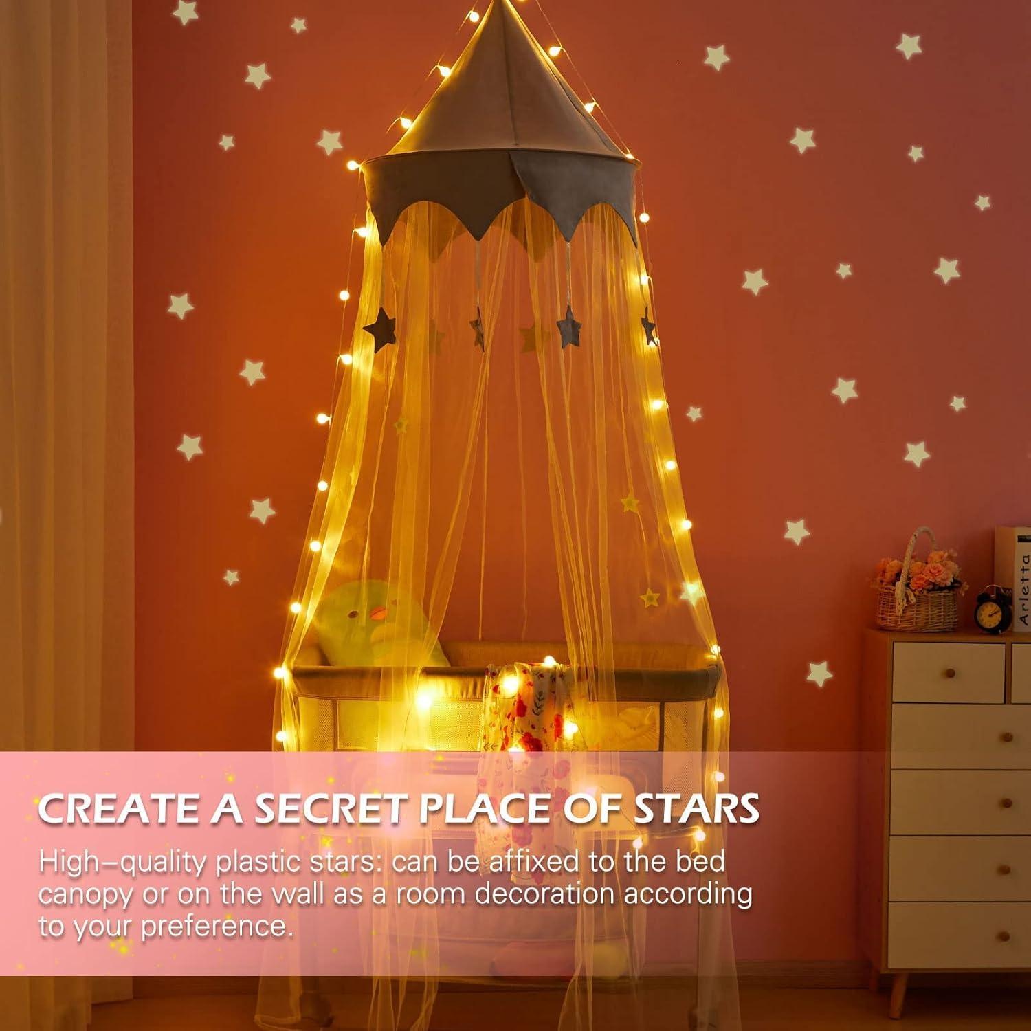 Dosel para Cama de Niños LOAOL con Estrellas 241 cm