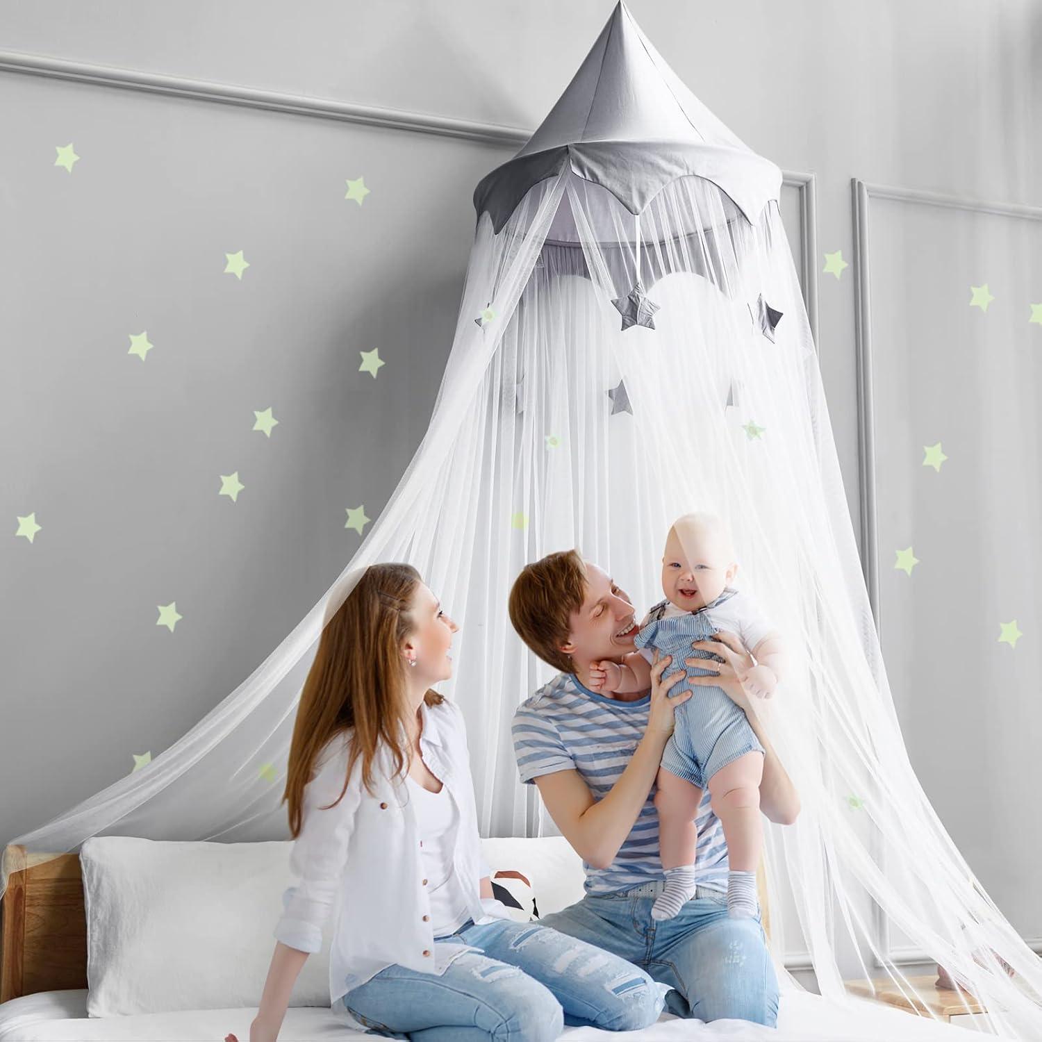 Dosel para Cama de Niños LOAOL con Estrellas 241 cm