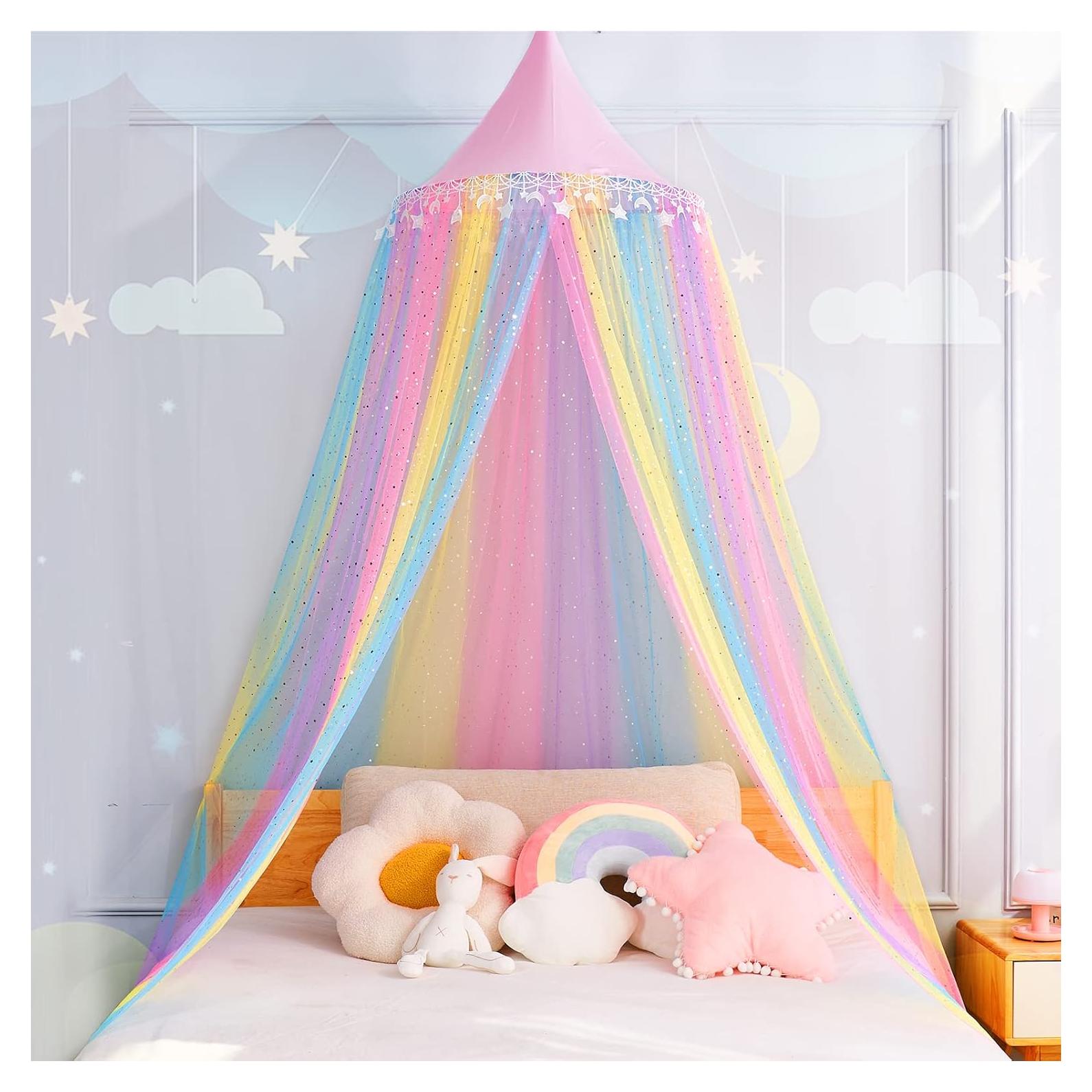 Dosel de Cama Brillante MOOZHEALTH Arcoíris 248.9 cm