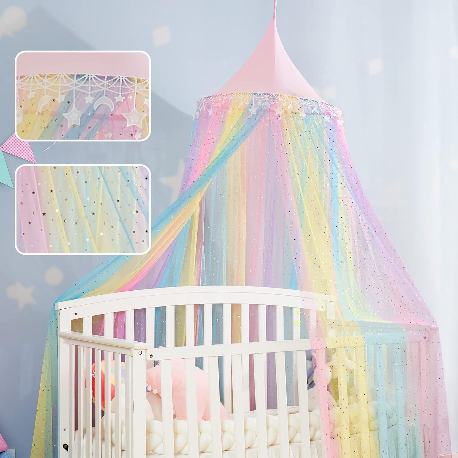 Dosel de Cama Brillante MOOZHEALTH Arcoíris 248.9 cm