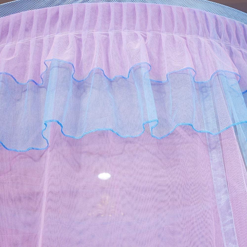 Dosel de Cama Mengersi para Niñas Rosa y Azul - Cortina de Encaje