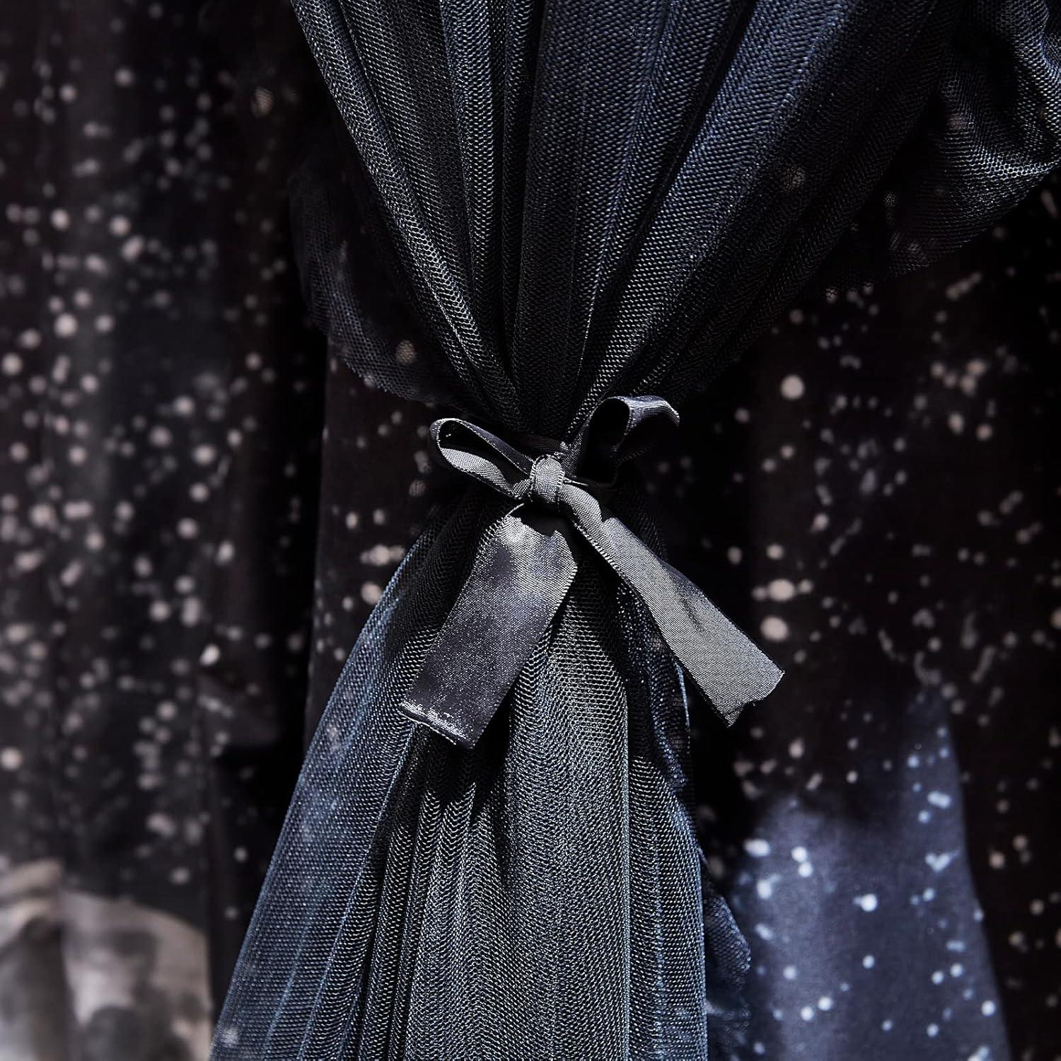 Dosel de Cama Kertnic Redondo con Mosquitero Impresión Luna