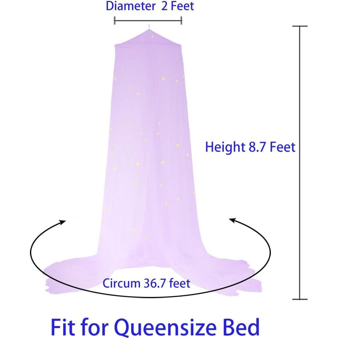 Red de Mosquito BCBYou con Dosel Estrellas Brillantes 60x260cm