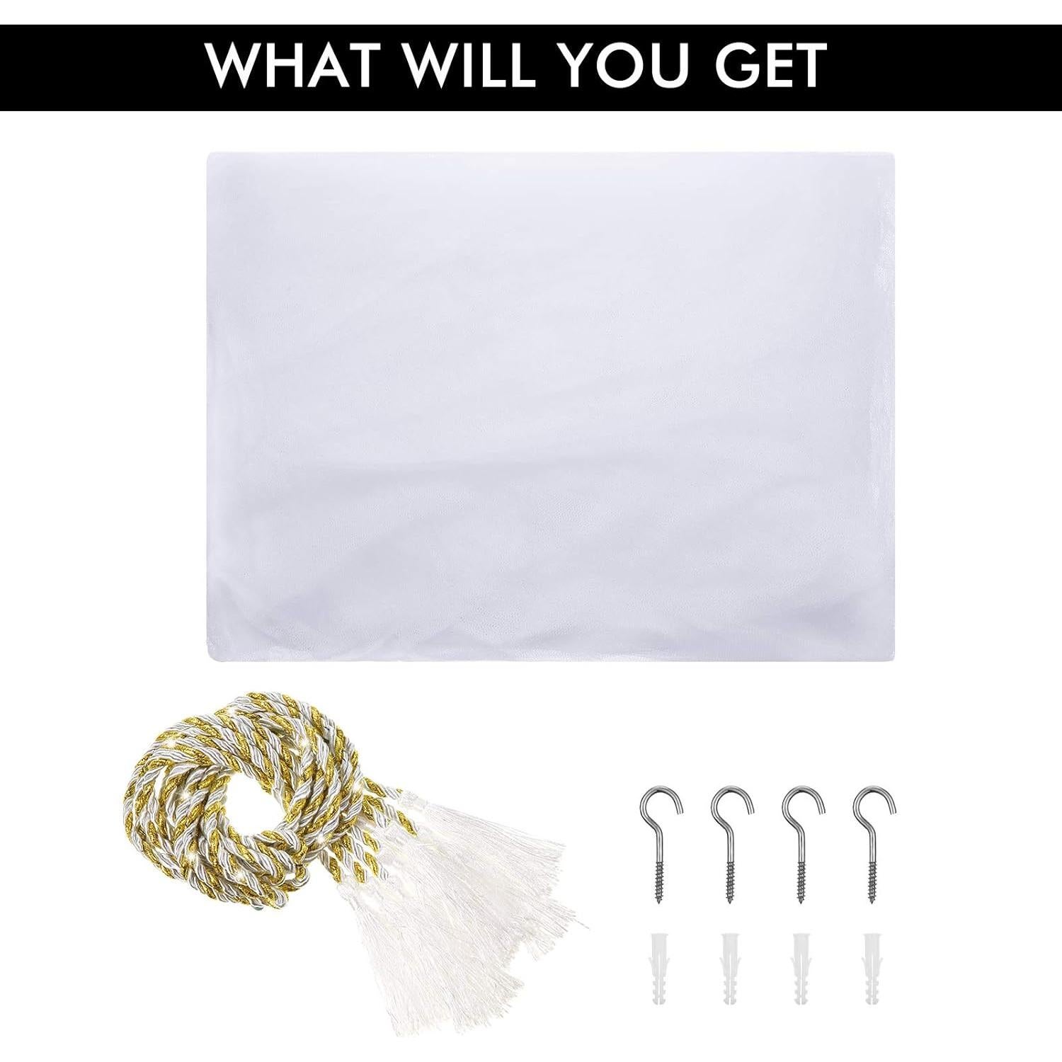 Cortina Mosquitera de Cama Tatuo 210x190x240 cm Blanca