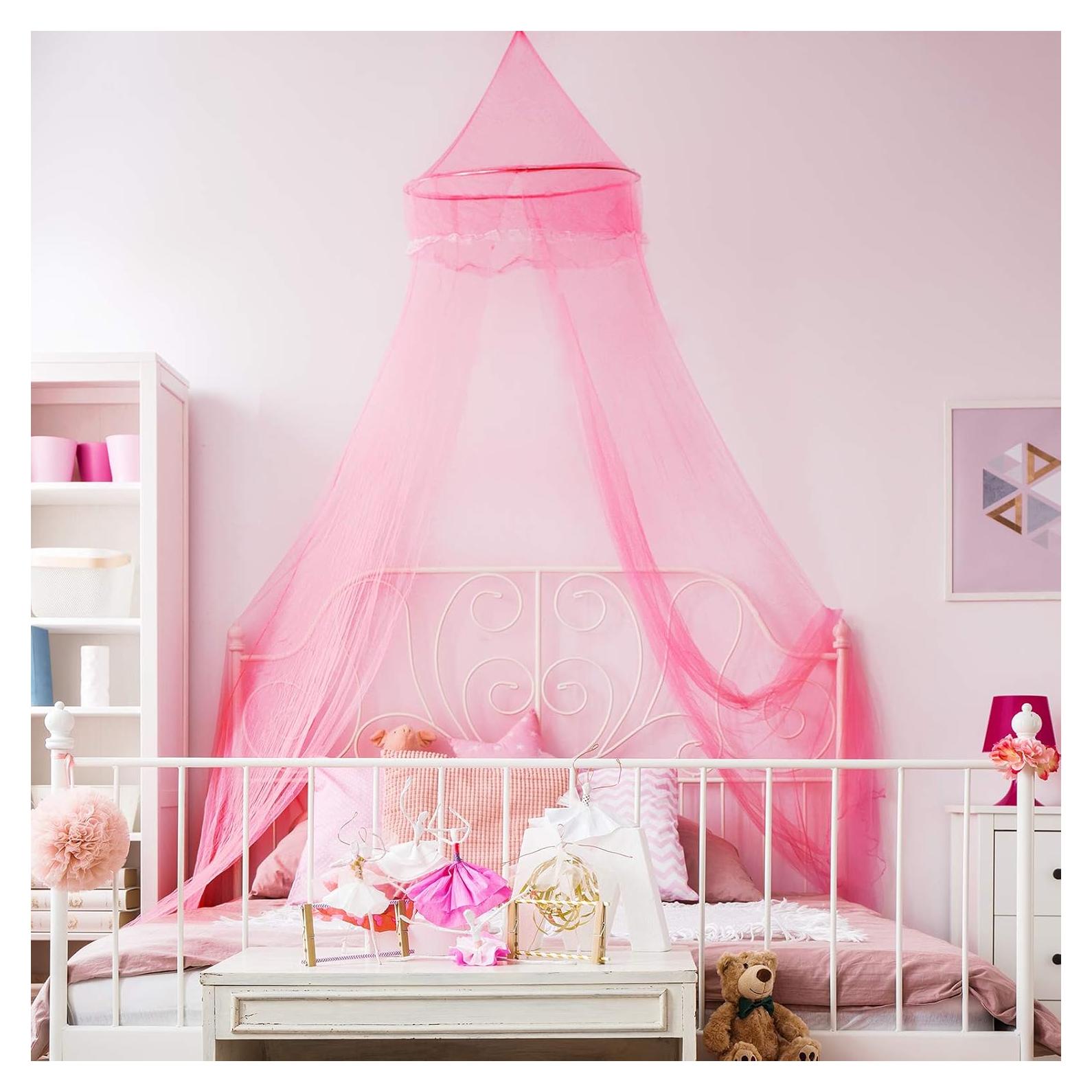 Dosel Colgante Tatuo Rosa con Luz LED y Guirnalda 4m