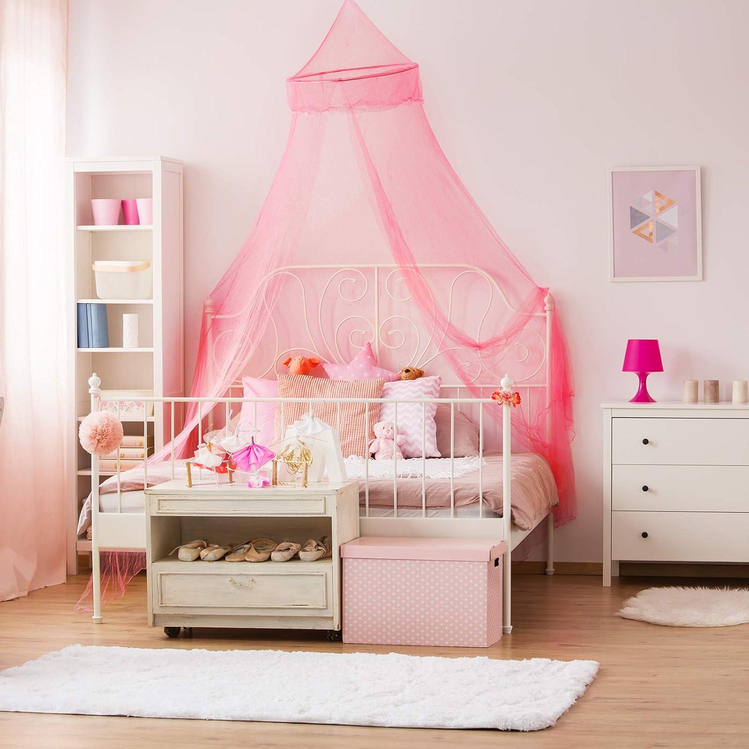 Dosel Colgante Tatuo Rosa con Luz LED y Guirnalda 4m